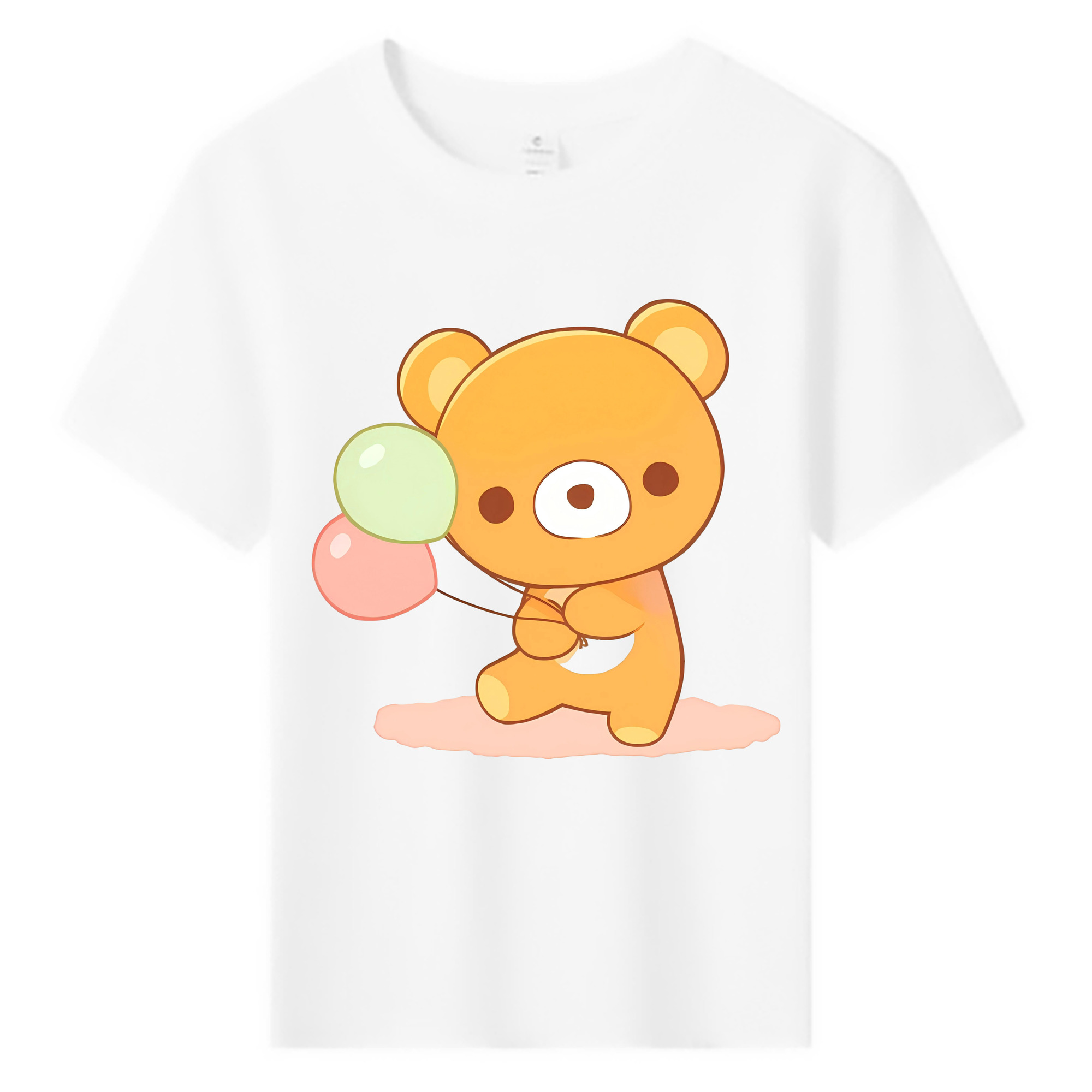（画像用） リラックマ リラックマ キイロイトリ Rilakkuma Korilakkuma Kiiroitori 綿100％キッズTシャツ（フロントプリント）