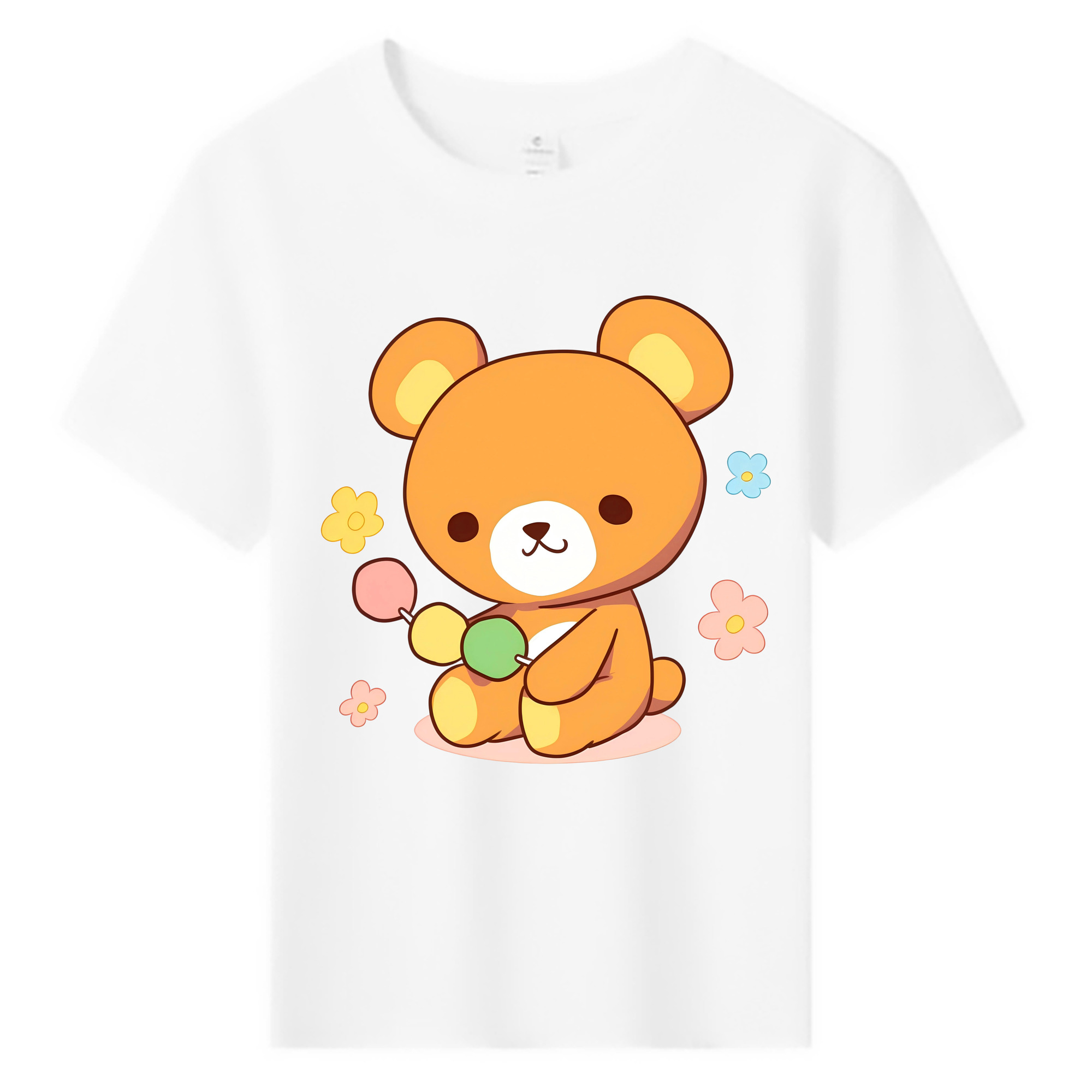 （画像用） リラックマ リラックマ キイロイトリ Rilakkuma Korilakkuma Kiiroitori 綿100％キッズTシャツ（フロントプリント）