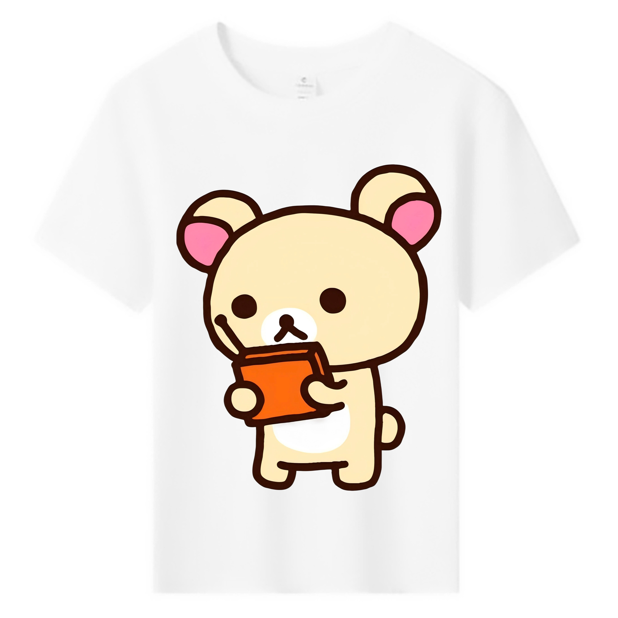 （画像用） リラックマ リラックマ キイロイトリ Rilakkuma Korilakkuma Kiiroitori 綿100％キッズTシャツ（フロントプリント）