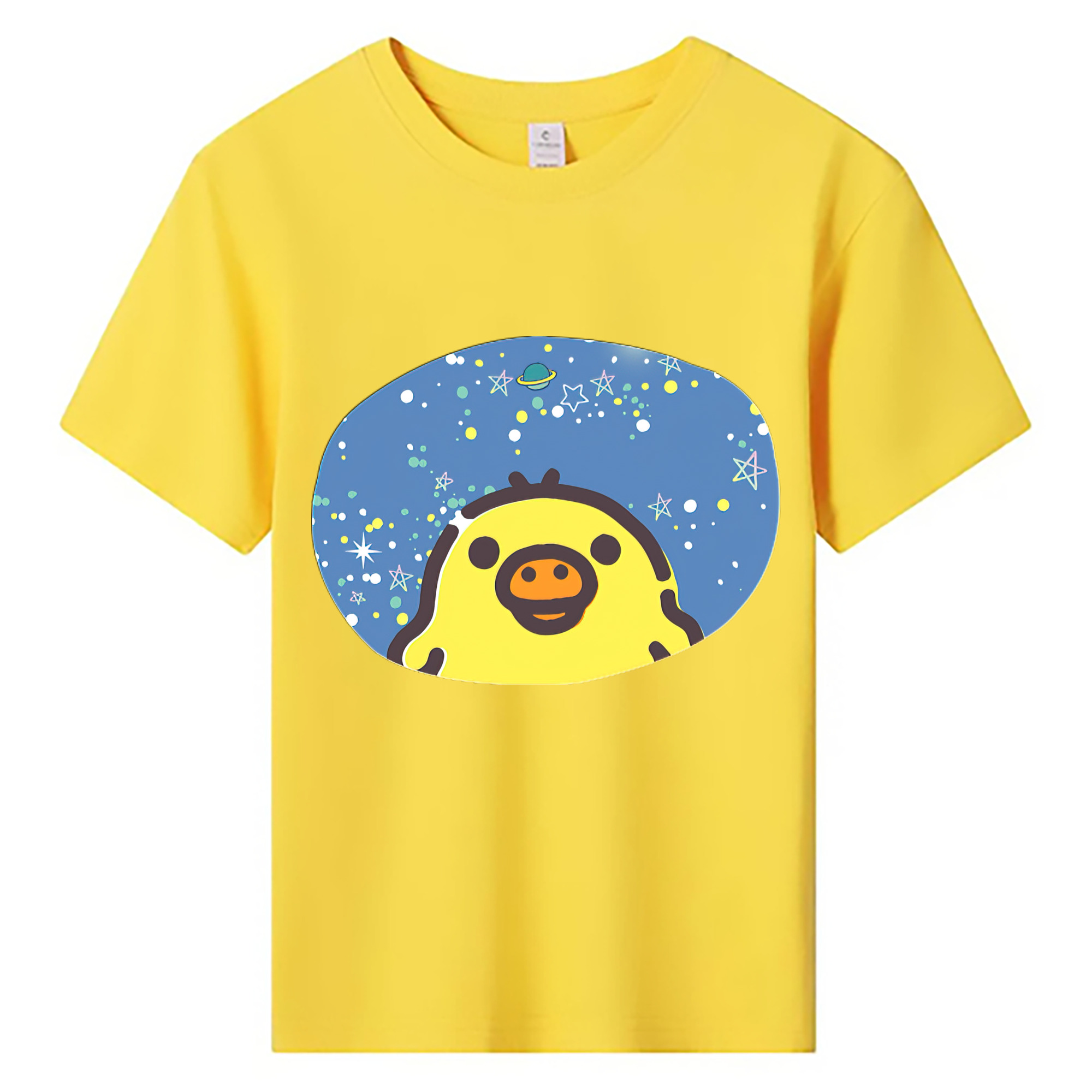 （画像用） リラックマ リラックマ キイロイトリ Rilakkuma Korilakkuma Kiiroitori 綿100％キッズTシャツ（フロントプリント）