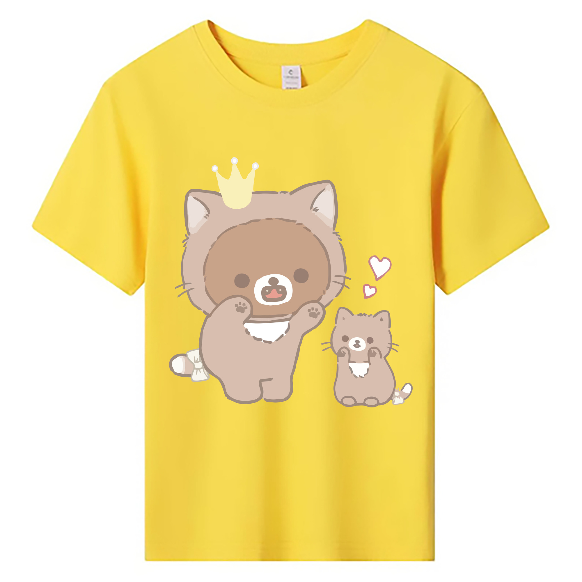 （画像用） リラックマ リラックマ キイロイトリ Rilakkuma Korilakkuma Kiiroitori 綿100％キッズTシャツ（フロントプリント）
