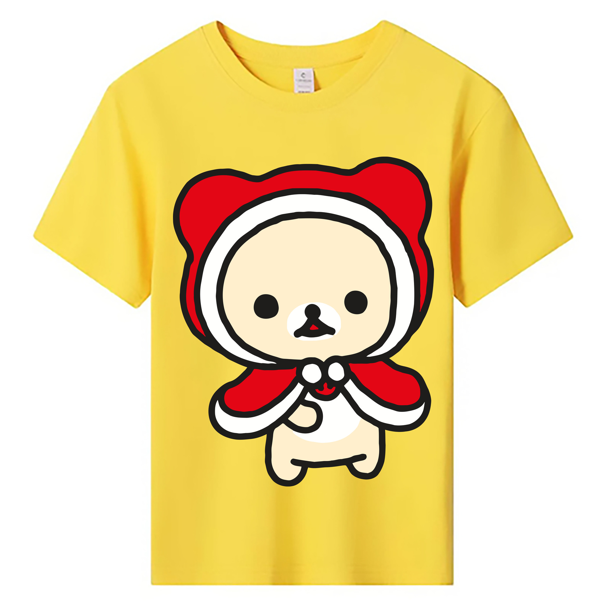 （画像用） リラックマ リラックマ キイロイトリ Rilakkuma Korilakkuma Kiiroitori 綿100％キッズTシャツ（フロントプリント）