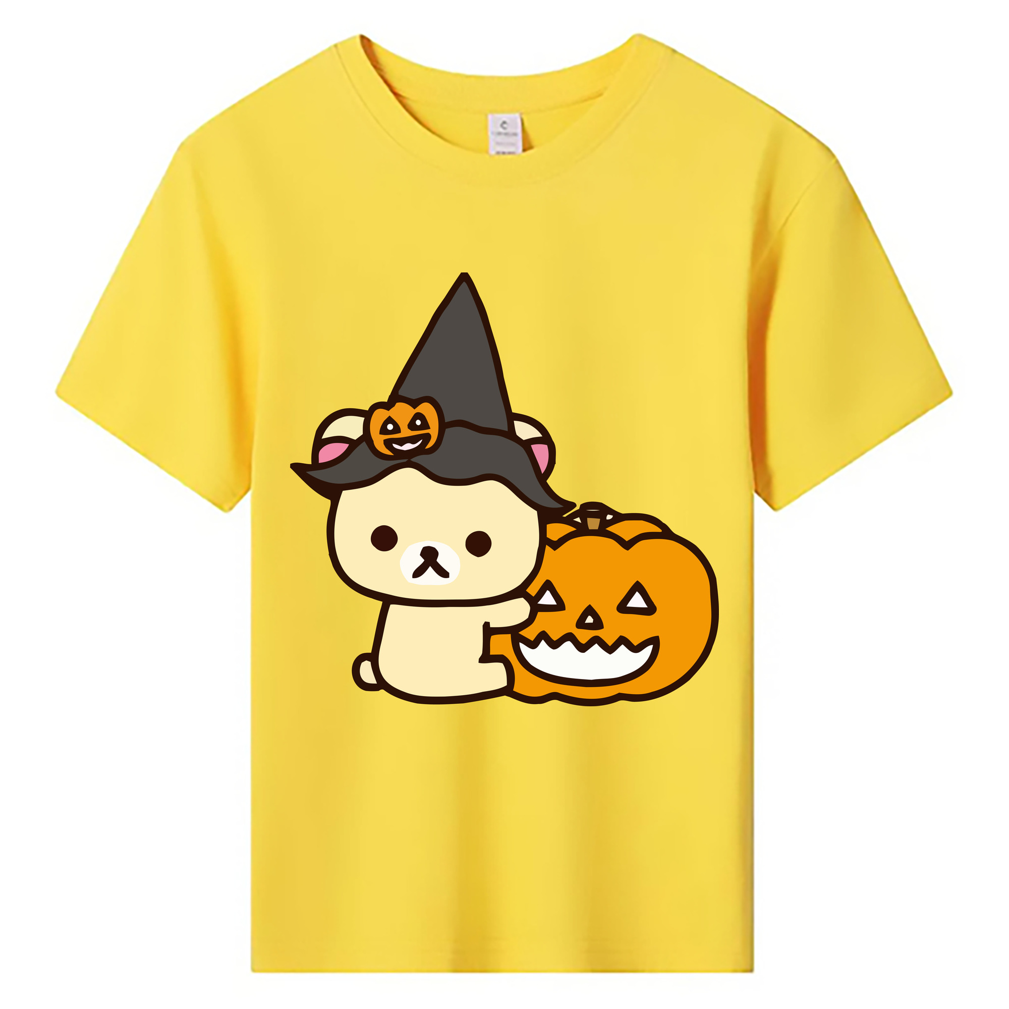 （画像用） リラックマ リラックマ キイロイトリ Rilakkuma Korilakkuma Kiiroitori 綿100％キッズTシャツ（フロントプリント）