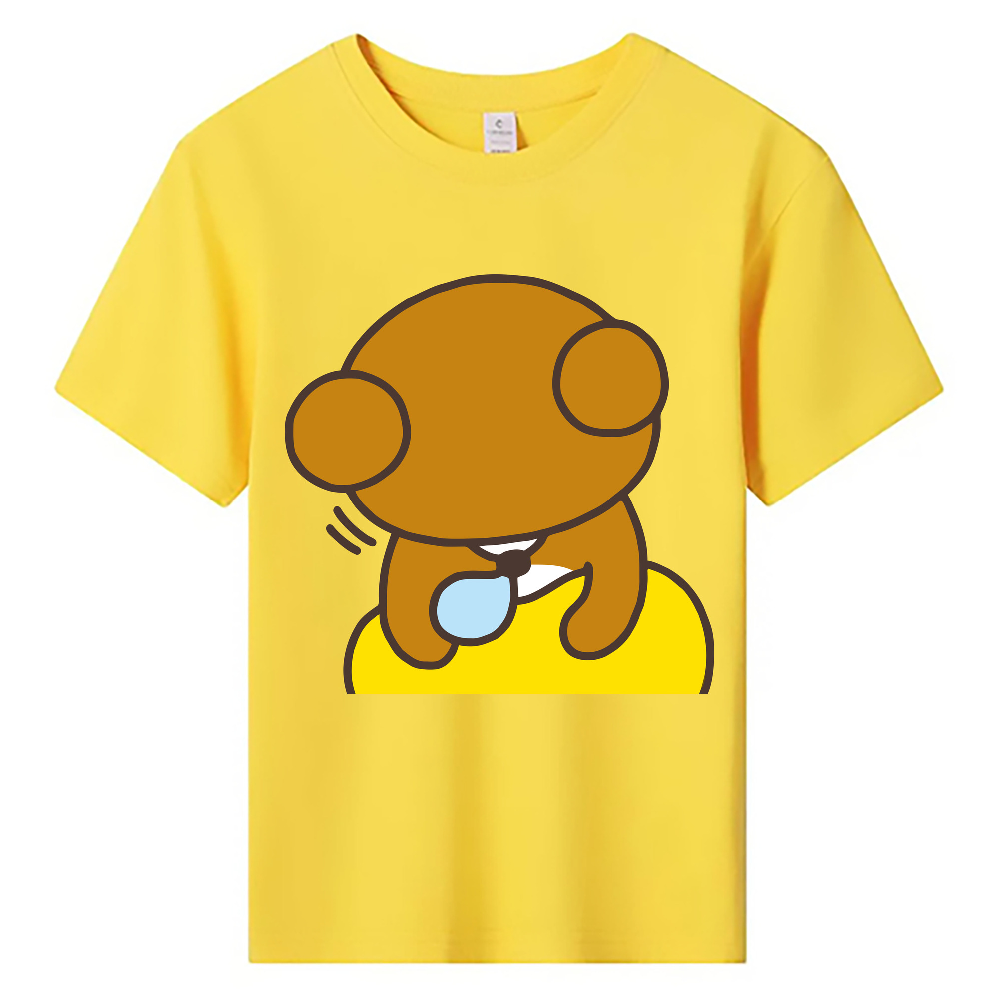 （画像用） リラックマ リラックマ キイロイトリ Rilakkuma Korilakkuma Kiiroitori 綿100％キッズTシャツ（フロントプリント）