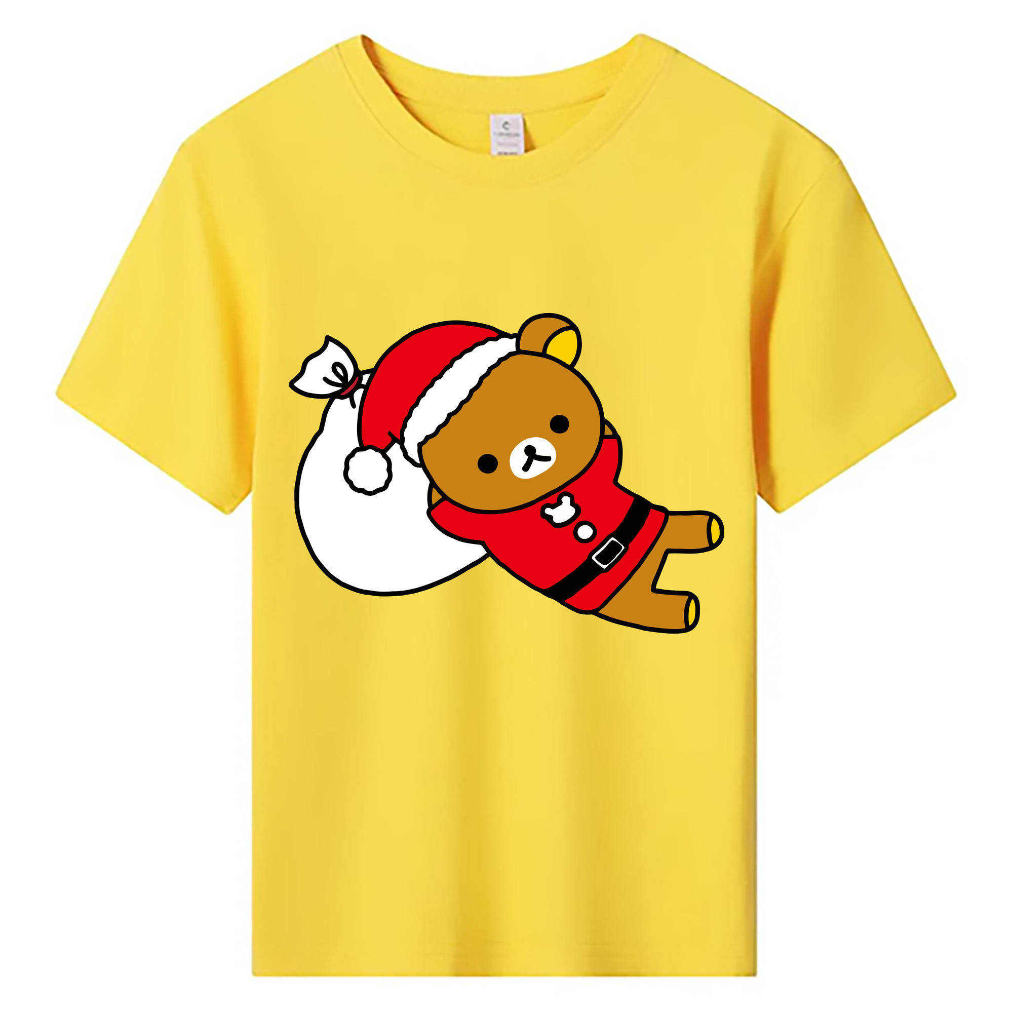 （画像用） リラックマ リラックマ キイロイトリ Rilakkuma Korilakkuma Kiiroitori 綿100％キッズTシャツ（フロントプリント）