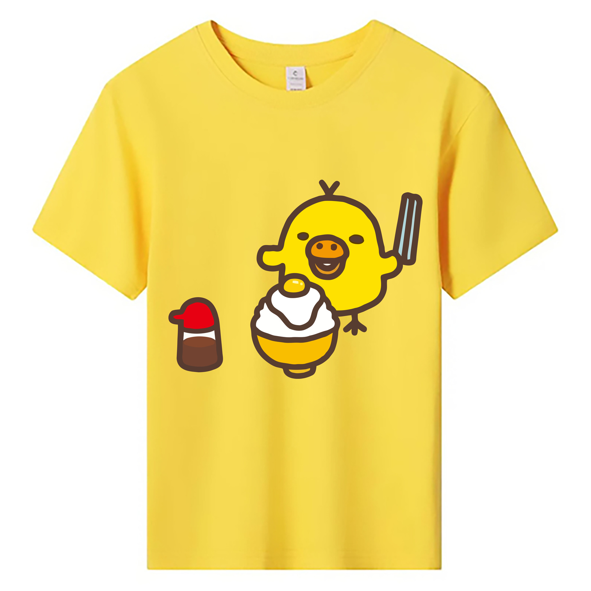 （画像用） リラックマ リラックマ キイロイトリ Rilakkuma Korilakkuma Kiiroitori 綿100％キッズTシャツ（フロントプリント）