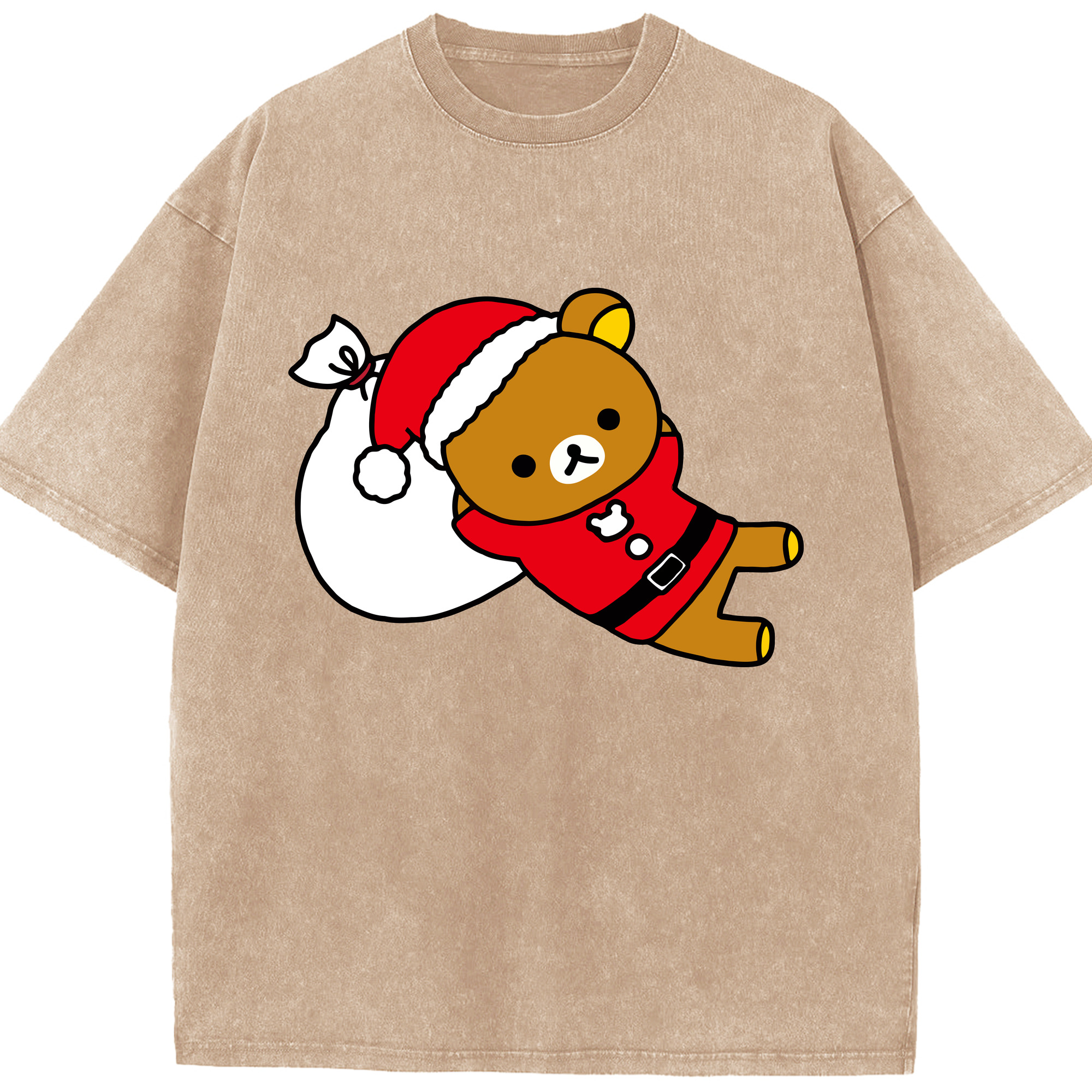 （画像用） リラックマ リラックマ キイロイトリ Rilakkuma Korilakkuma Kiiroitori 綿100% ヴィンテージ風 半袖Tシャツ（フロントプリント）