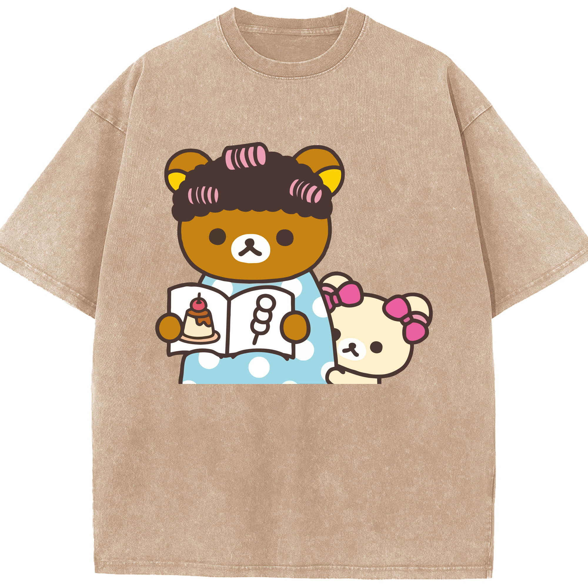 （画像用） リラックマ リラックマ キイロイトリ Rilakkuma Korilakkuma Kiiroitori 綿100% ヴィンテージ風 半袖Tシャツ（フロントプリント）