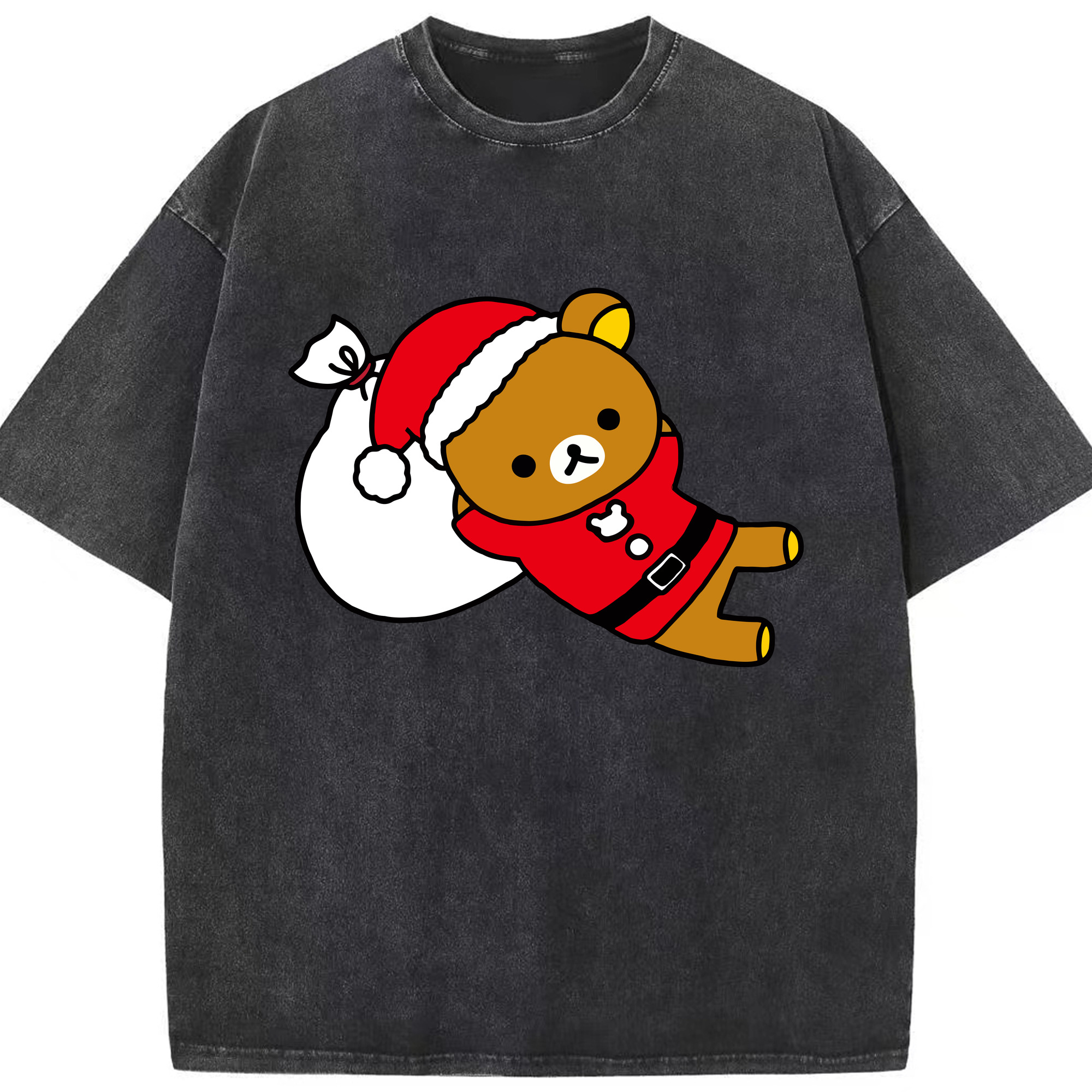 （画像用） リラックマ リラックマ キイロイトリ Rilakkuma Korilakkuma Kiiroitori 綿100% ヴィンテージ風 半袖Tシャツ（フロントプリント）