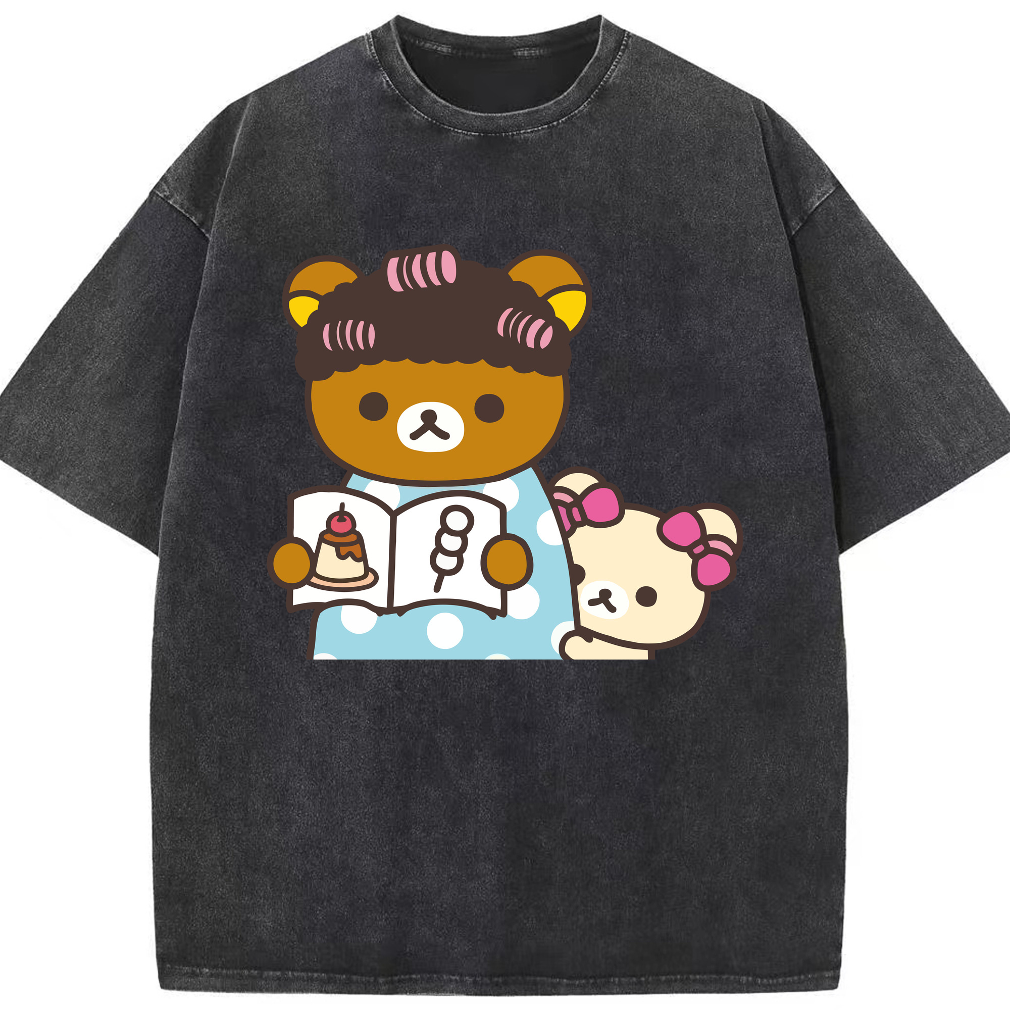 （画像用） リラックマ リラックマ キイロイトリ Rilakkuma Korilakkuma Kiiroitori 綿100% ヴィンテージ風 半袖Tシャツ（フロントプリント）