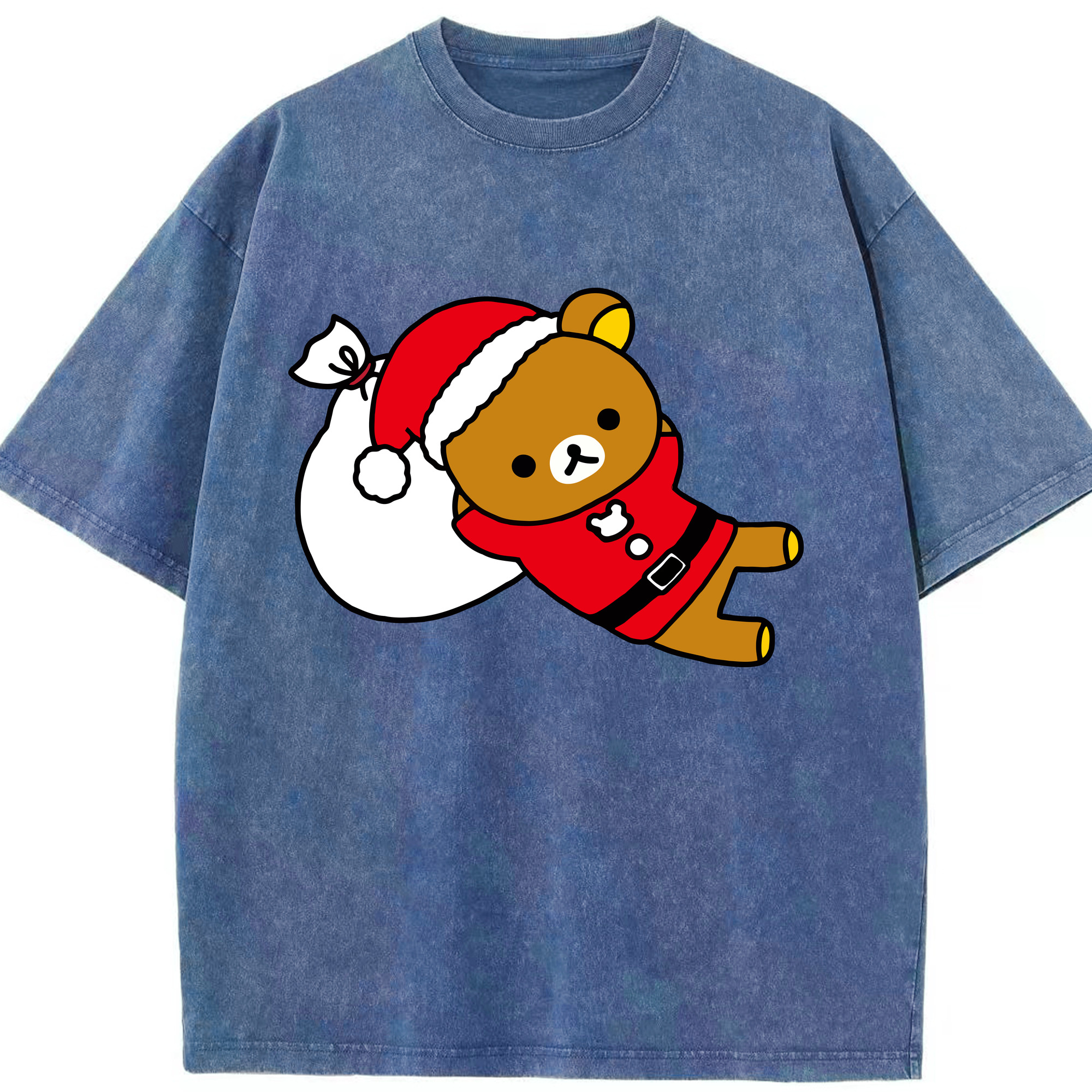 （画像用） リラックマ リラックマ キイロイトリ Rilakkuma Korilakkuma Kiiroitori 綿100% ヴィンテージ風 半袖Tシャツ（フロントプリント）