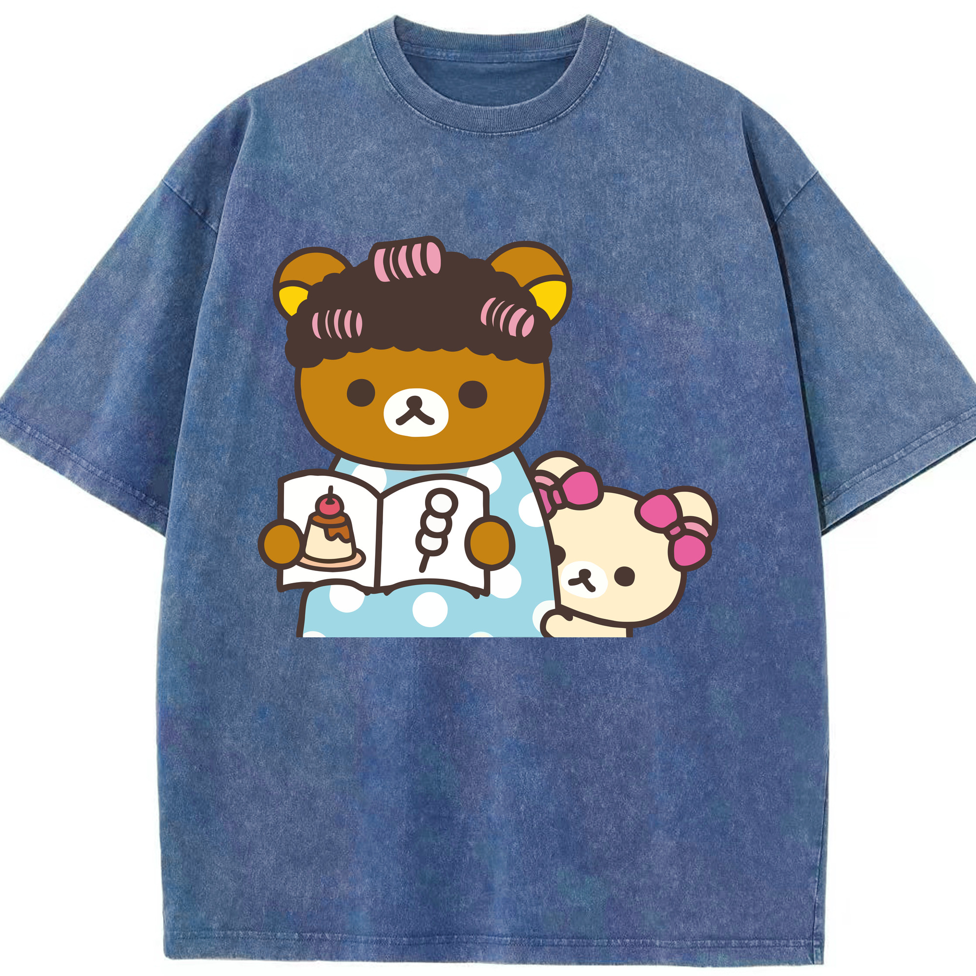 （画像用） リラックマ リラックマ キイロイトリ Rilakkuma Korilakkuma Kiiroitori 綿100% ヴィンテージ風 半袖Tシャツ（フロントプリント）