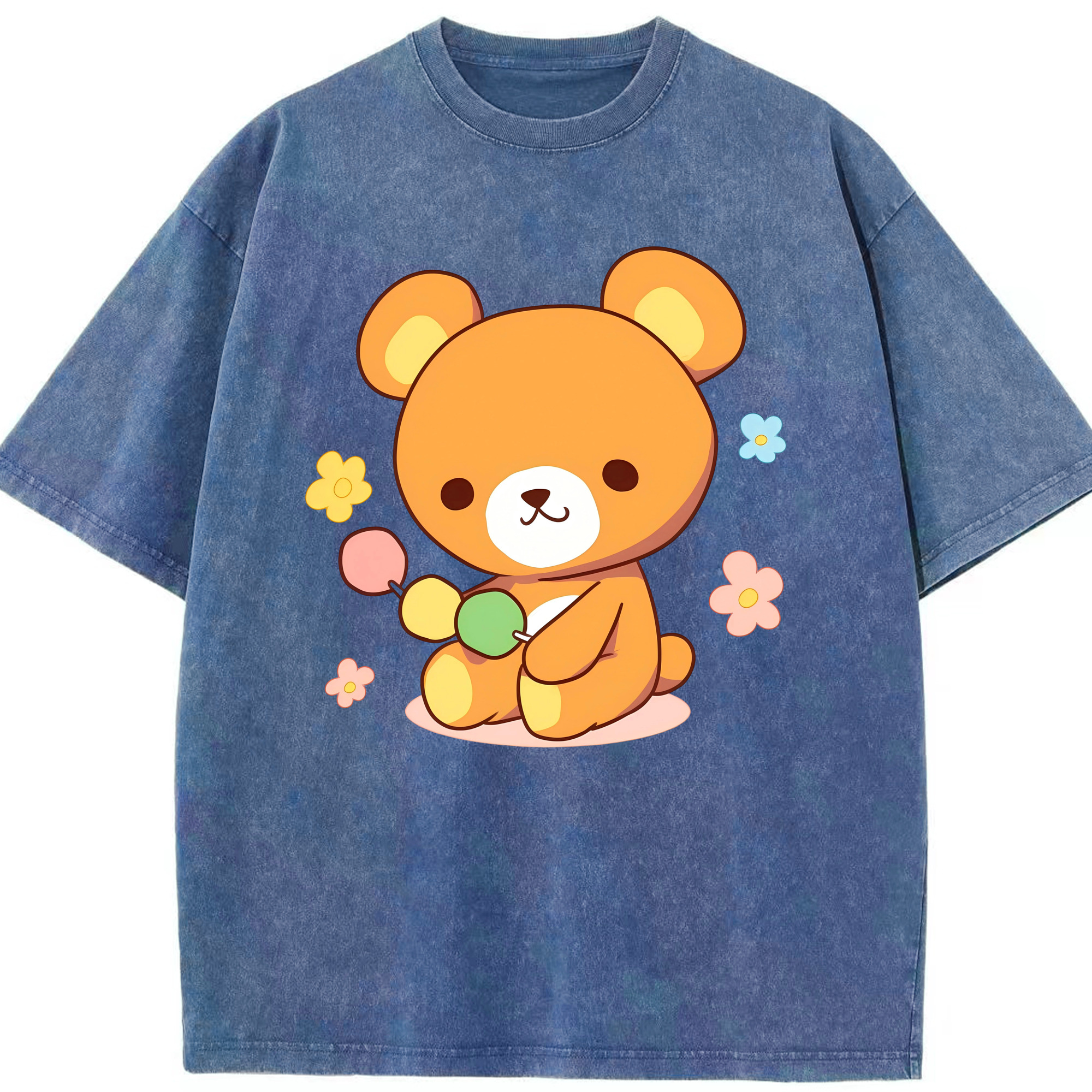 （画像用） リラックマ リラックマ キイロイトリ Rilakkuma Korilakkuma Kiiroitori 綿100% ヴィンテージ風 半袖Tシャツ（フロントプリント）