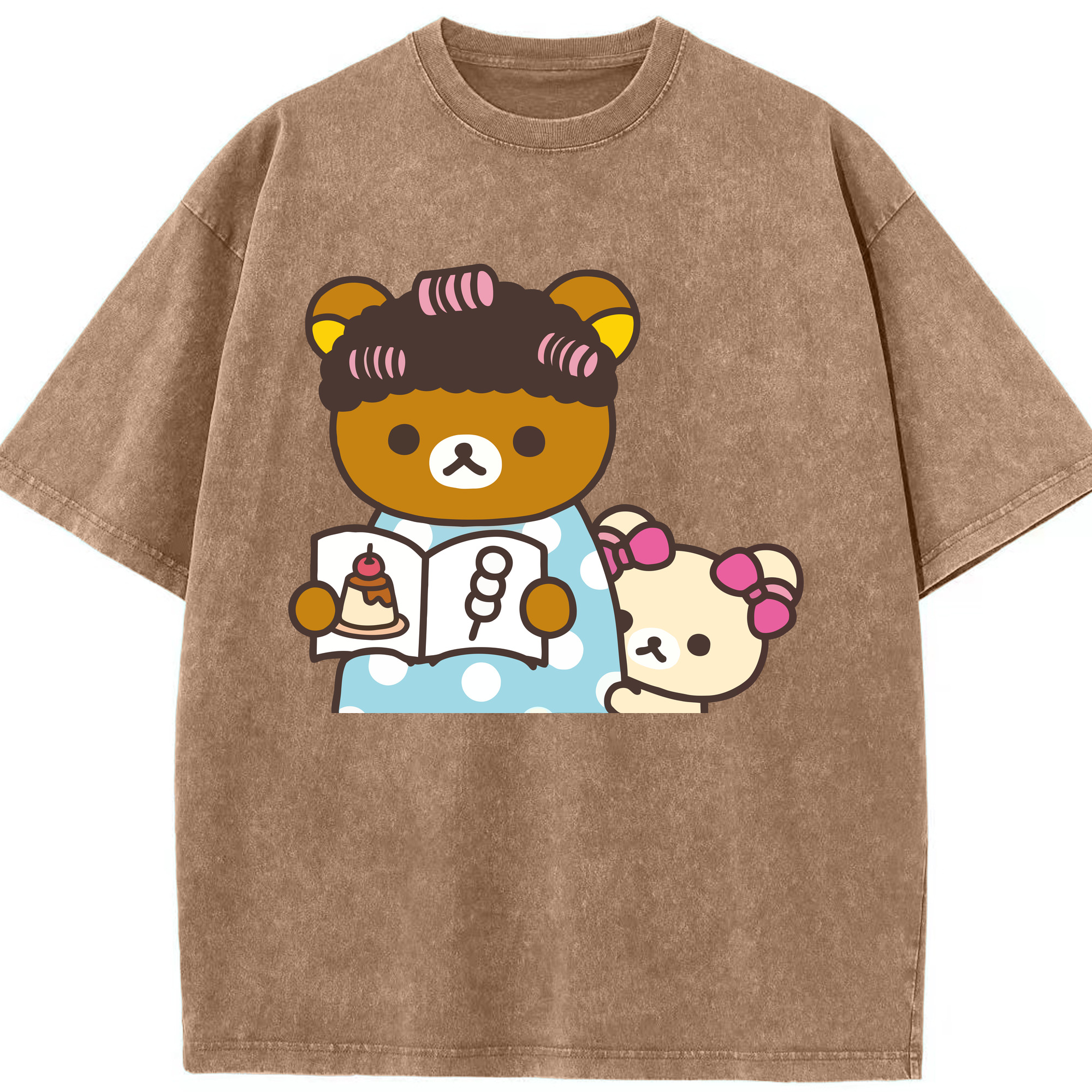 （画像用） リラックマ リラックマ キイロイトリ Rilakkuma Korilakkuma Kiiroitori 綿100% ヴィンテージ風 半袖Tシャツ（フロントプリント）