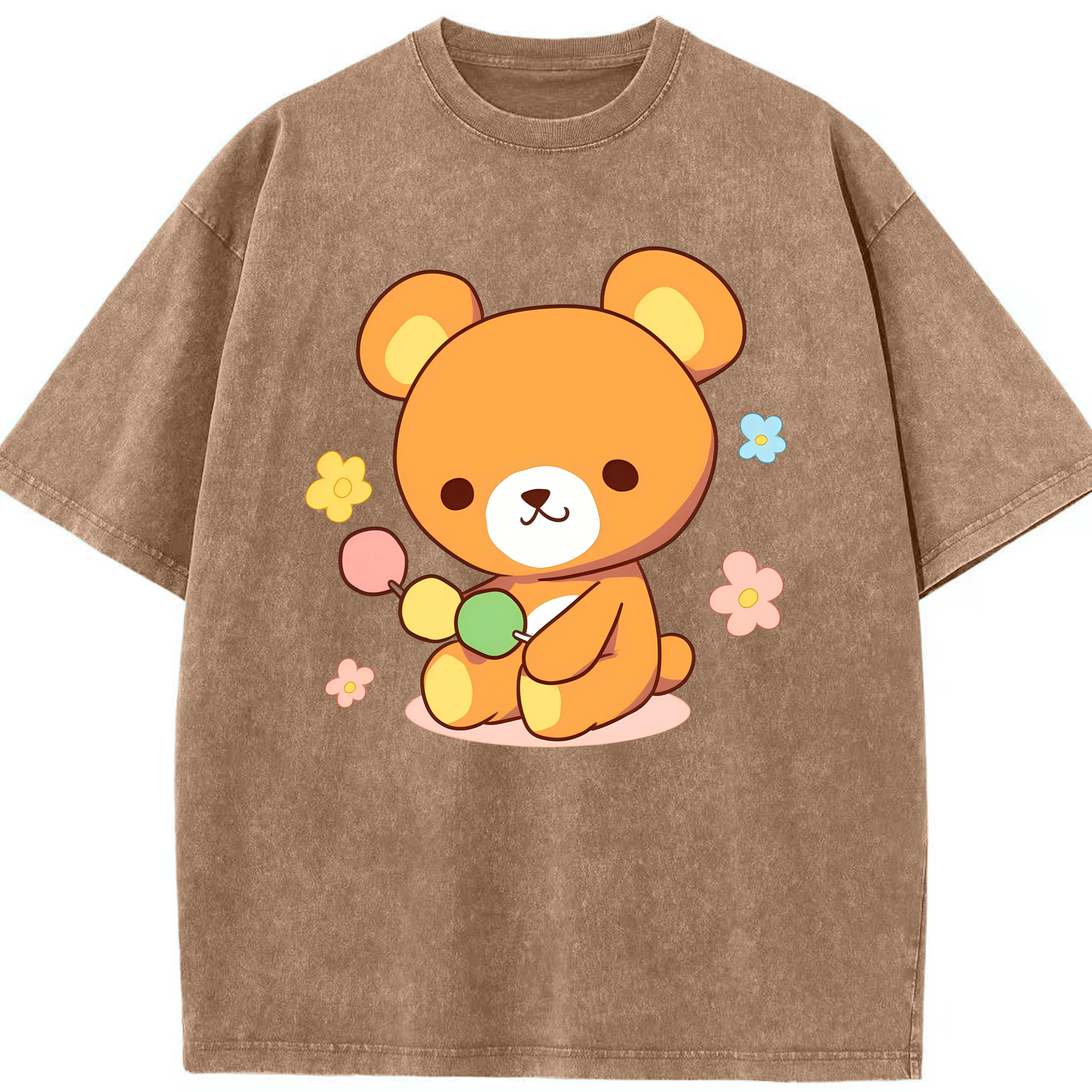 （画像用） リラックマ リラックマ キイロイトリ Rilakkuma Korilakkuma Kiiroitori 綿100% ヴィンテージ風 半袖Tシャツ（フロントプリント）