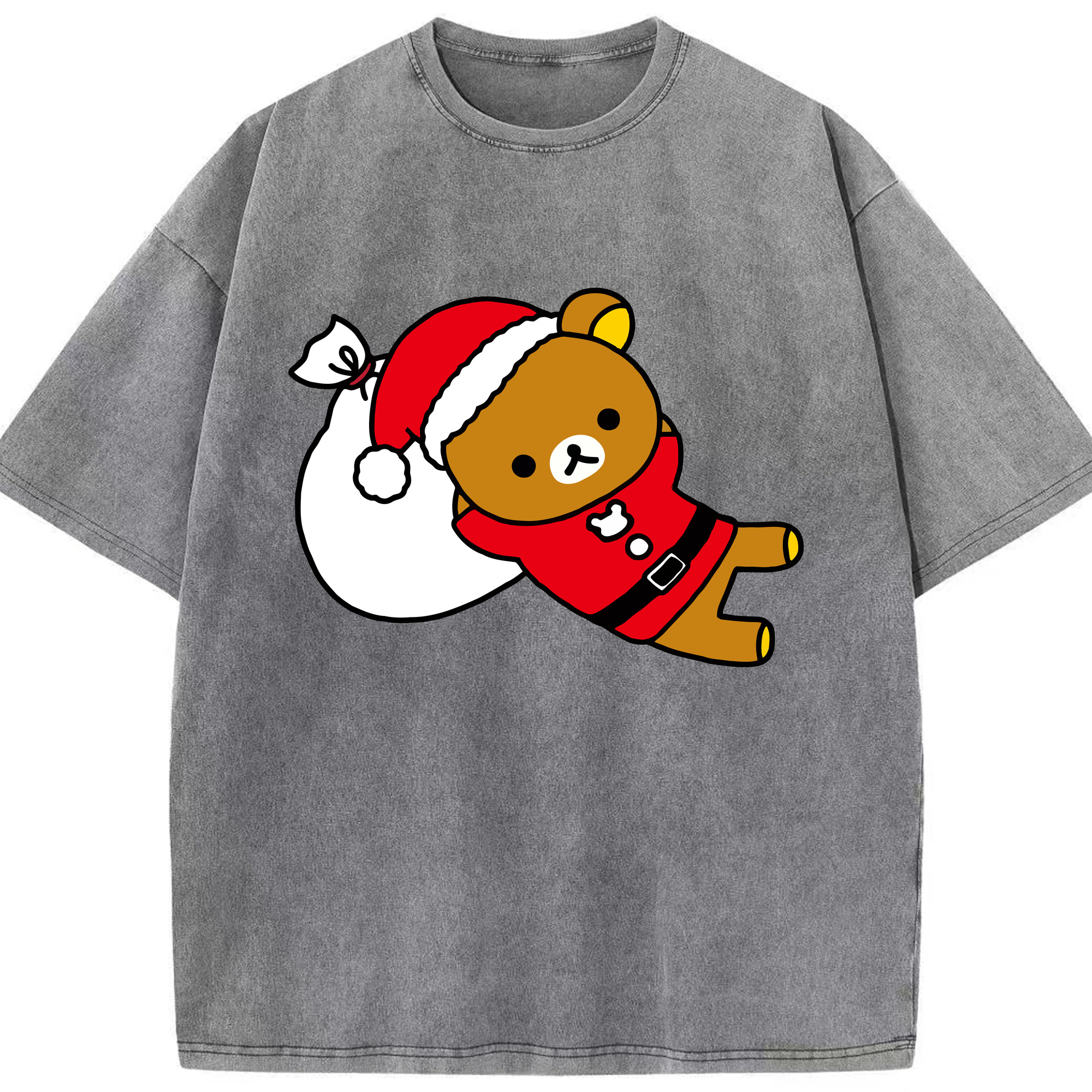 （画像用） リラックマ リラックマ キイロイトリ Rilakkuma Korilakkuma Kiiroitori 綿100% ヴィンテージ風 半袖Tシャツ（フロントプリント）