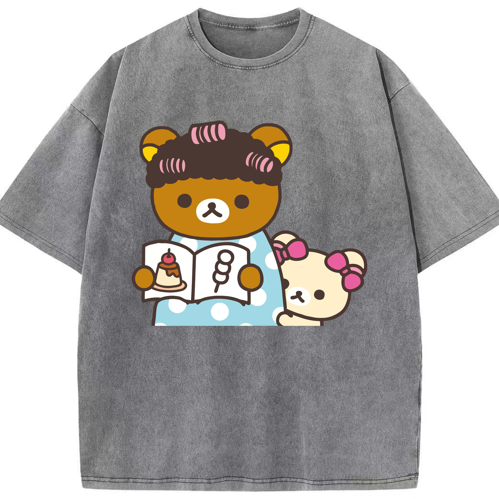（画像用） リラックマ リラックマ キイロイトリ Rilakkuma Korilakkuma Kiiroitori 綿100% ヴィンテージ風 半袖Tシャツ（フロントプリント）