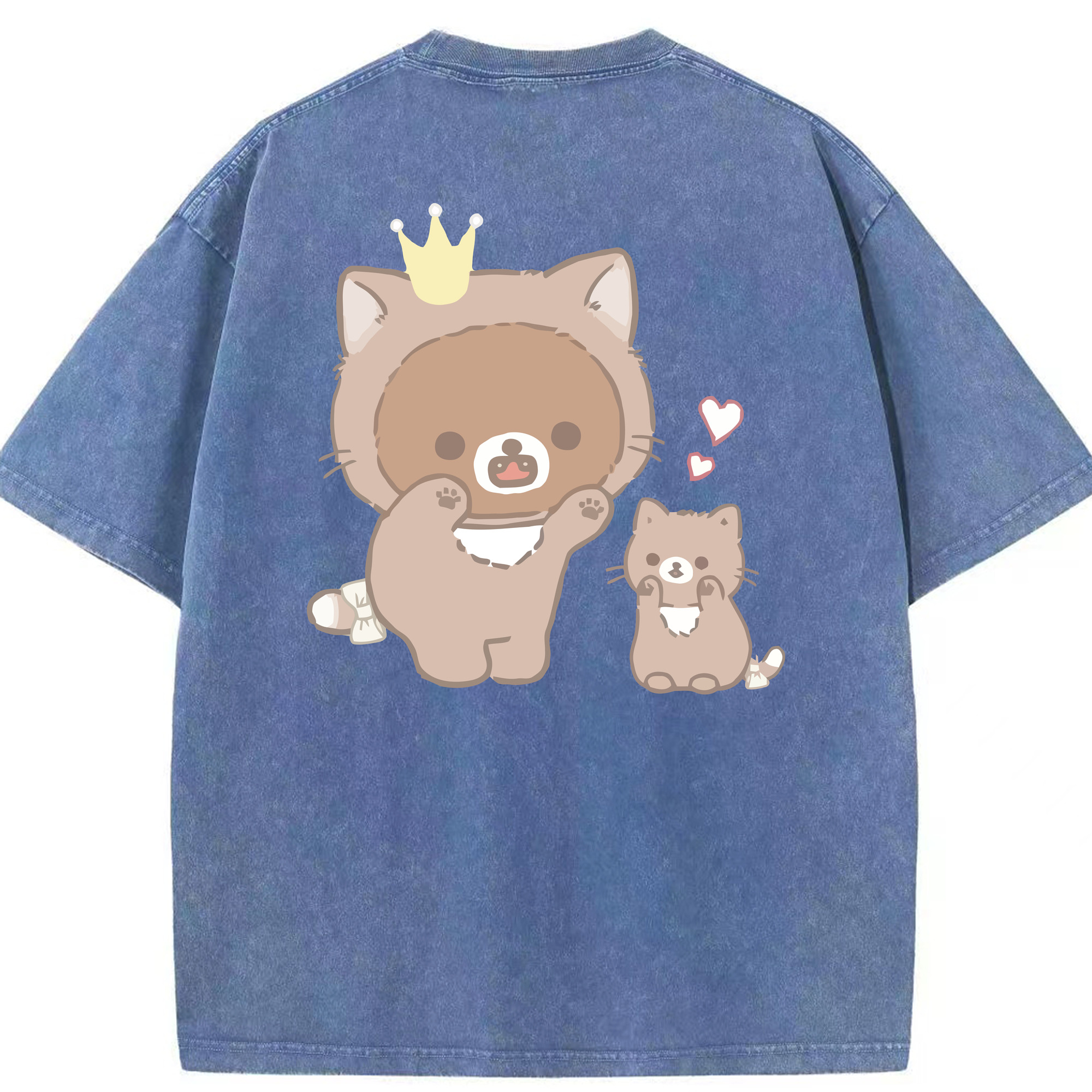 （画像用） リラックマ リラックマ キイロイトリ Rilakkuma Korilakkuma Kiiroitori 綿100% ヴィンテージ風 半袖Tシャツ（背面プリント）
