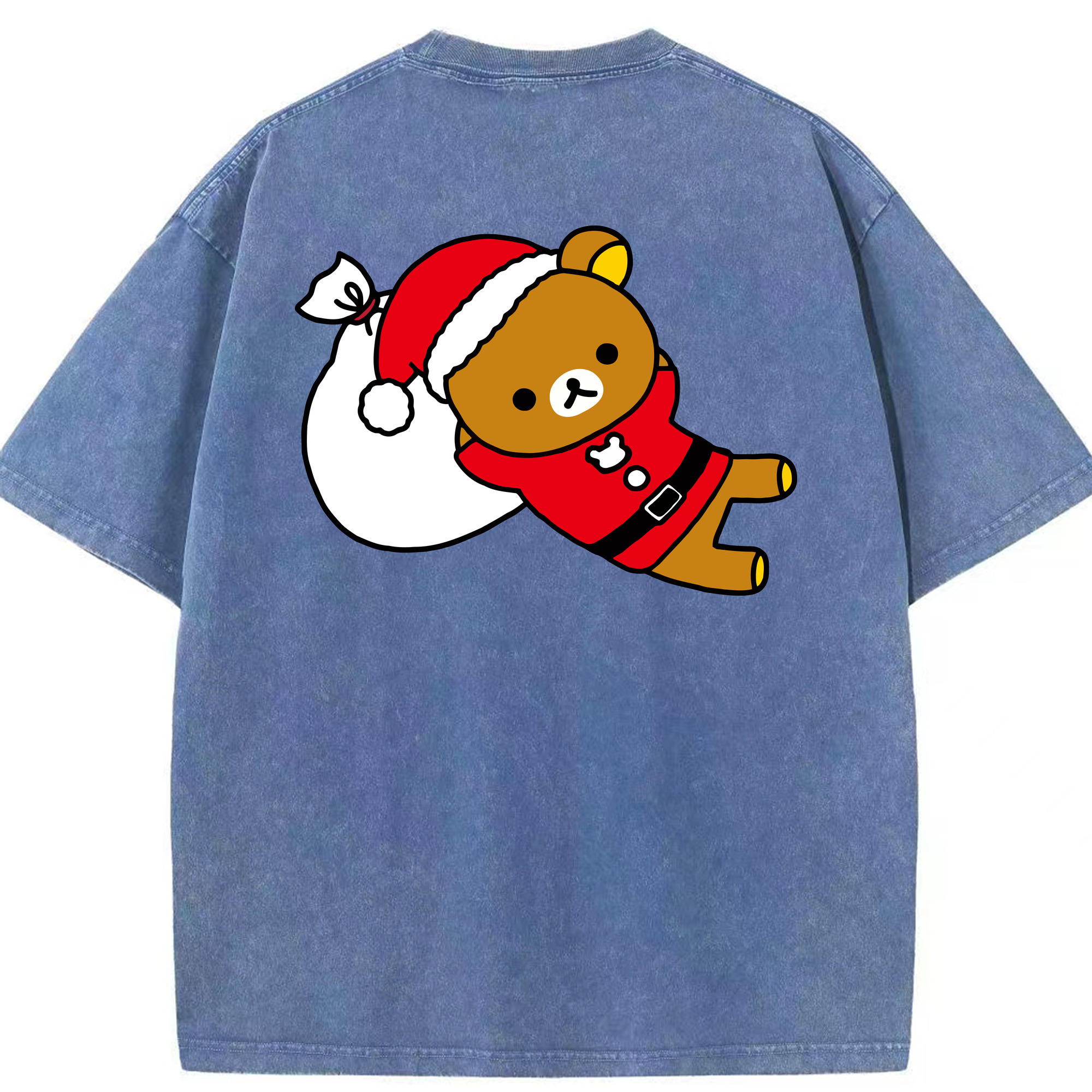 （画像用） リラックマ リラックマ キイロイトリ Rilakkuma Korilakkuma Kiiroitori 綿100% ヴィンテージ風 半袖Tシャツ（背面プリント）
