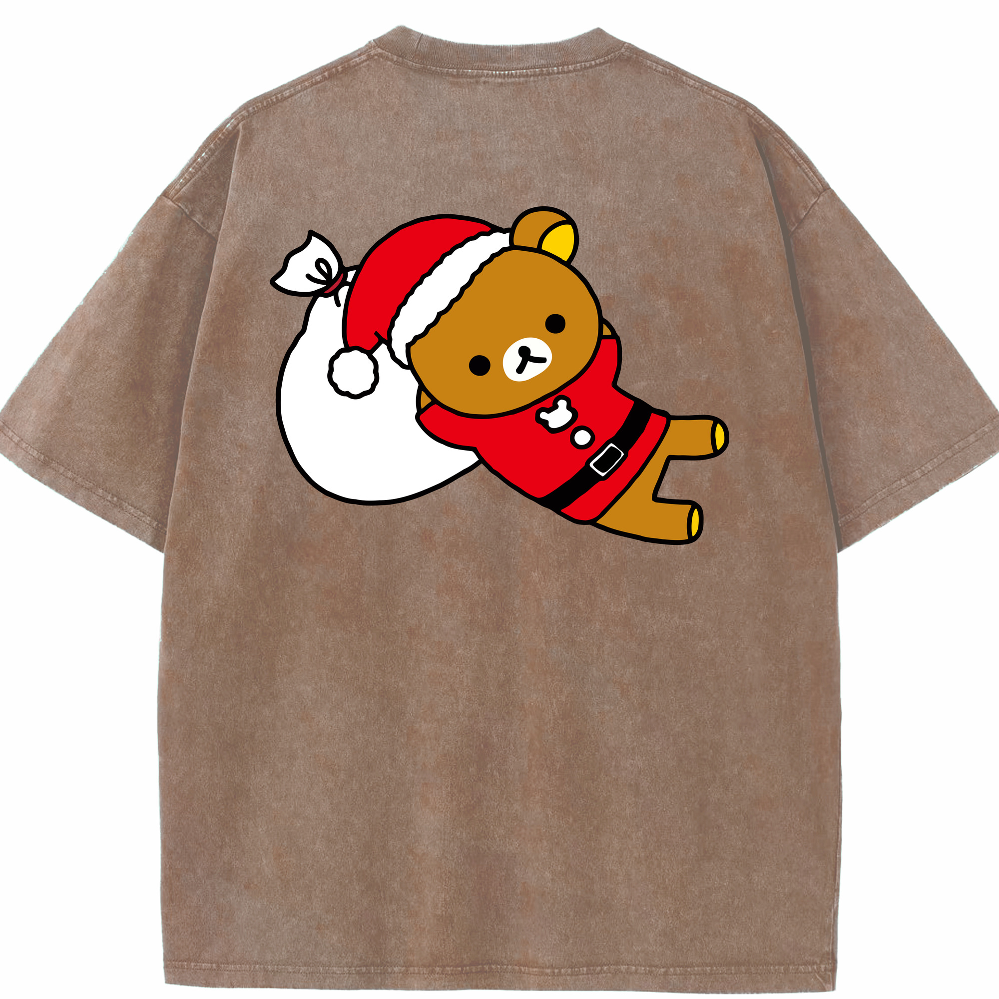 （画像用） リラックマ リラックマ キイロイトリ Rilakkuma Korilakkuma Kiiroitori 綿100% ヴィンテージ風 半袖Tシャツ（背面プリント）