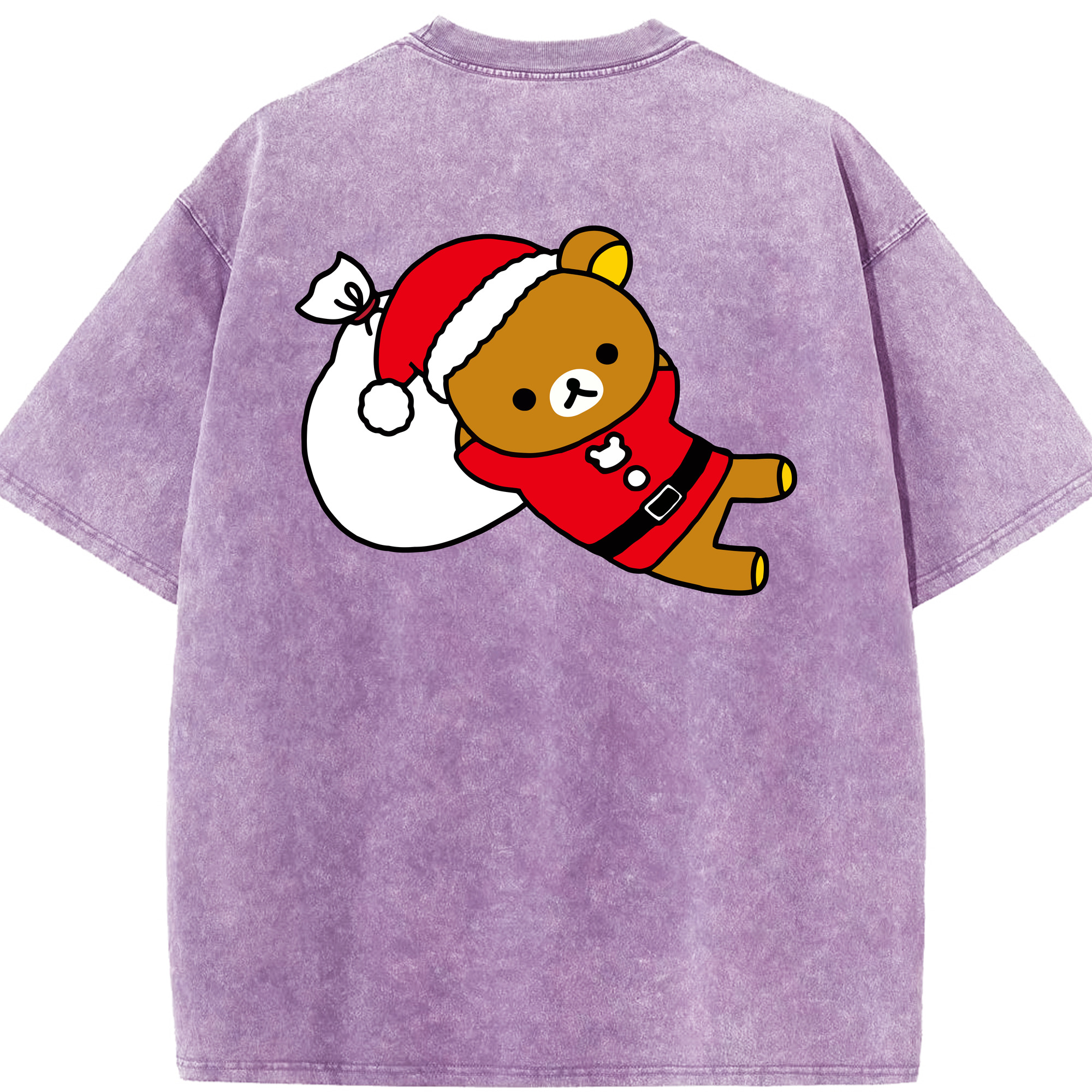 （画像用） リラックマ リラックマ キイロイトリ Rilakkuma Korilakkuma Kiiroitori 綿100% ヴィンテージ風 半袖Tシャツ（背面プリント）