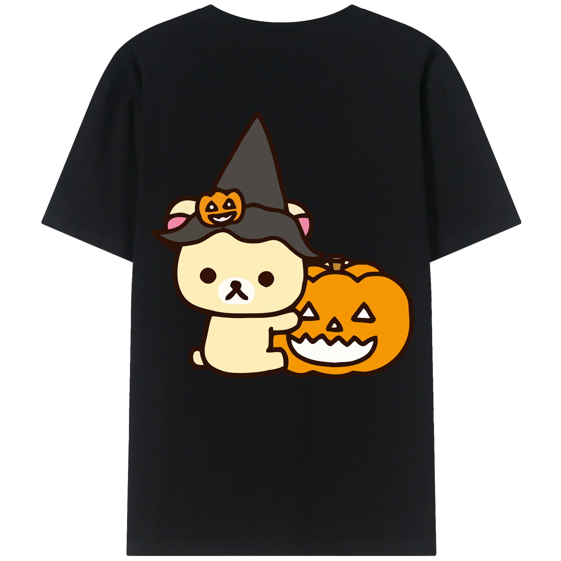 （画像用） リラックマ リラックマ キイロイトリ Rilakkuma Korilakkuma Kiiroitori 綿100％ メンズ半袖Tシャツ（バックプリント） 通気性