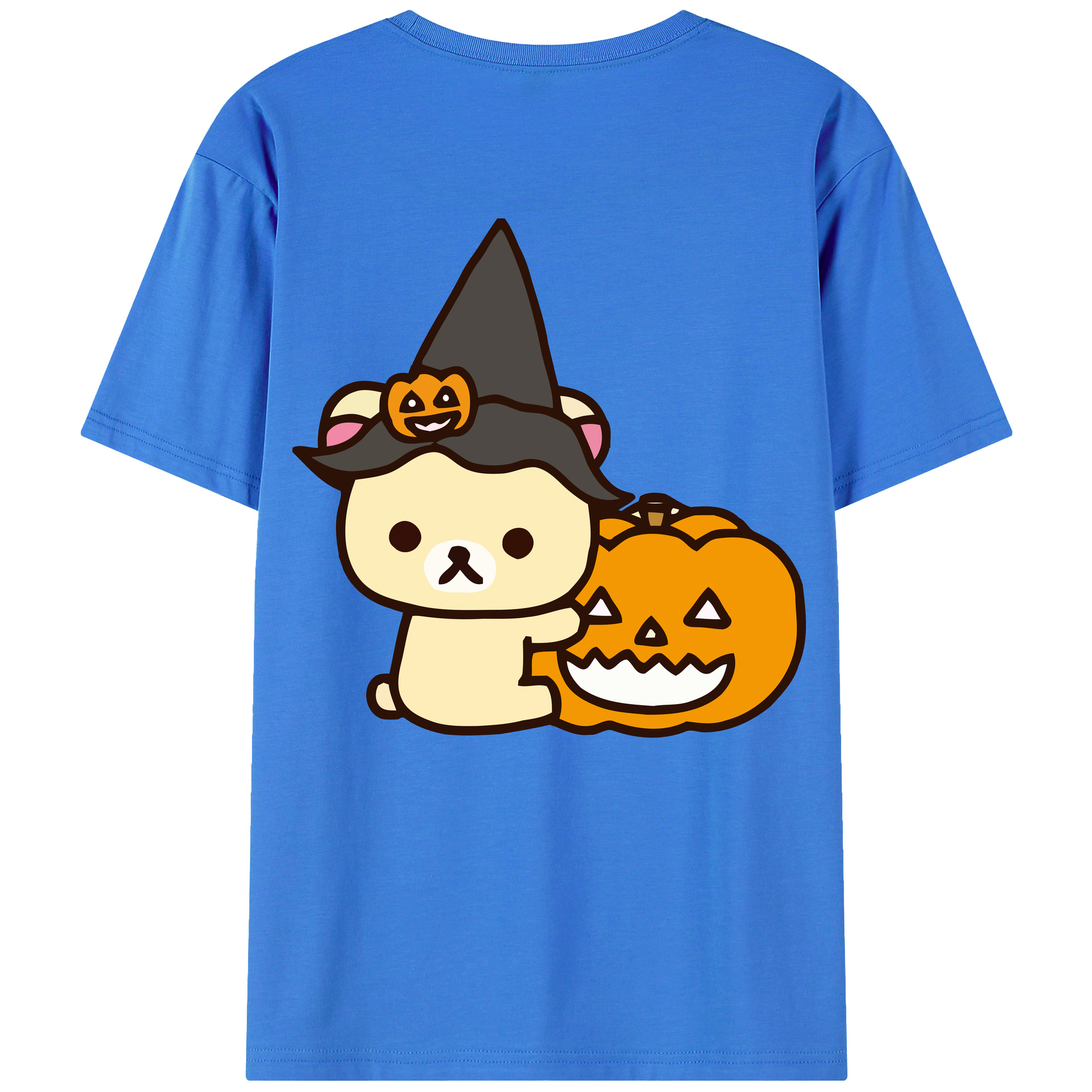 （画像用） リラックマ リラックマ キイロイトリ Rilakkuma Korilakkuma Kiiroitori 綿100％ メンズ半袖Tシャツ（バックプリント） 通気性