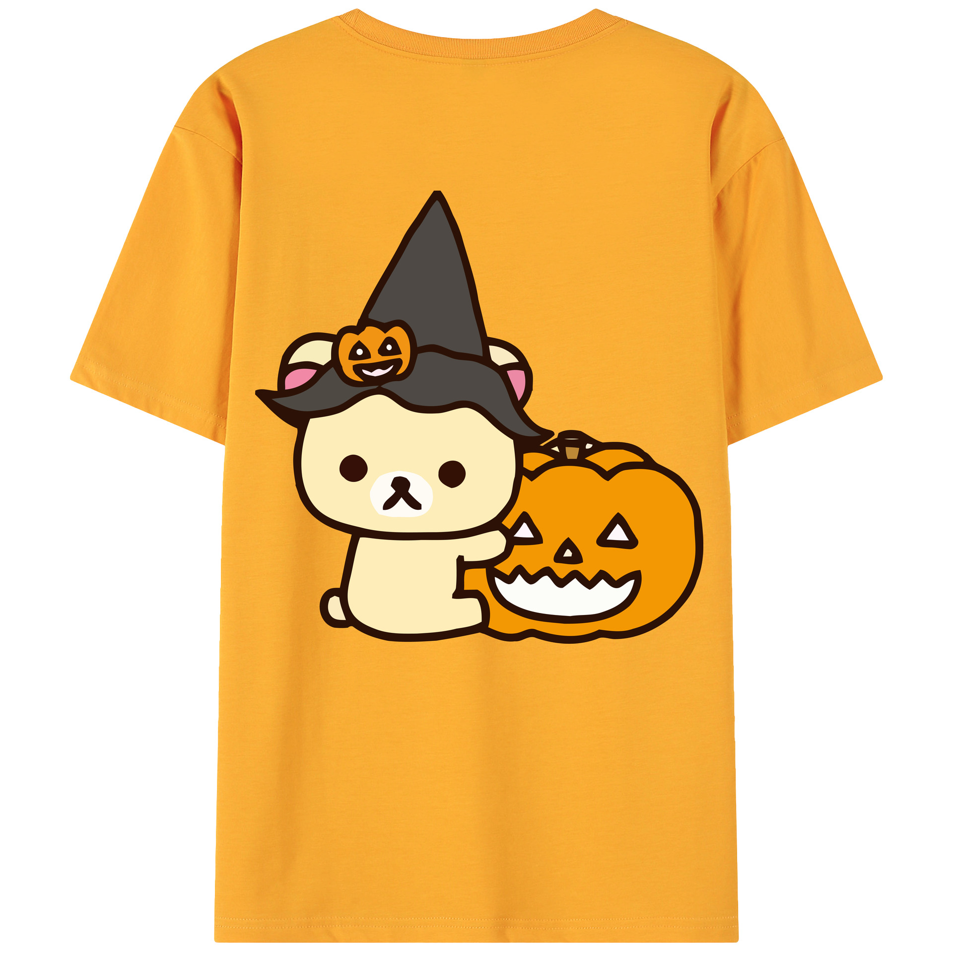 （画像用） リラックマ リラックマ キイロイトリ Rilakkuma Korilakkuma Kiiroitori 綿100％ メンズ半袖Tシャツ（バックプリント） 通気性