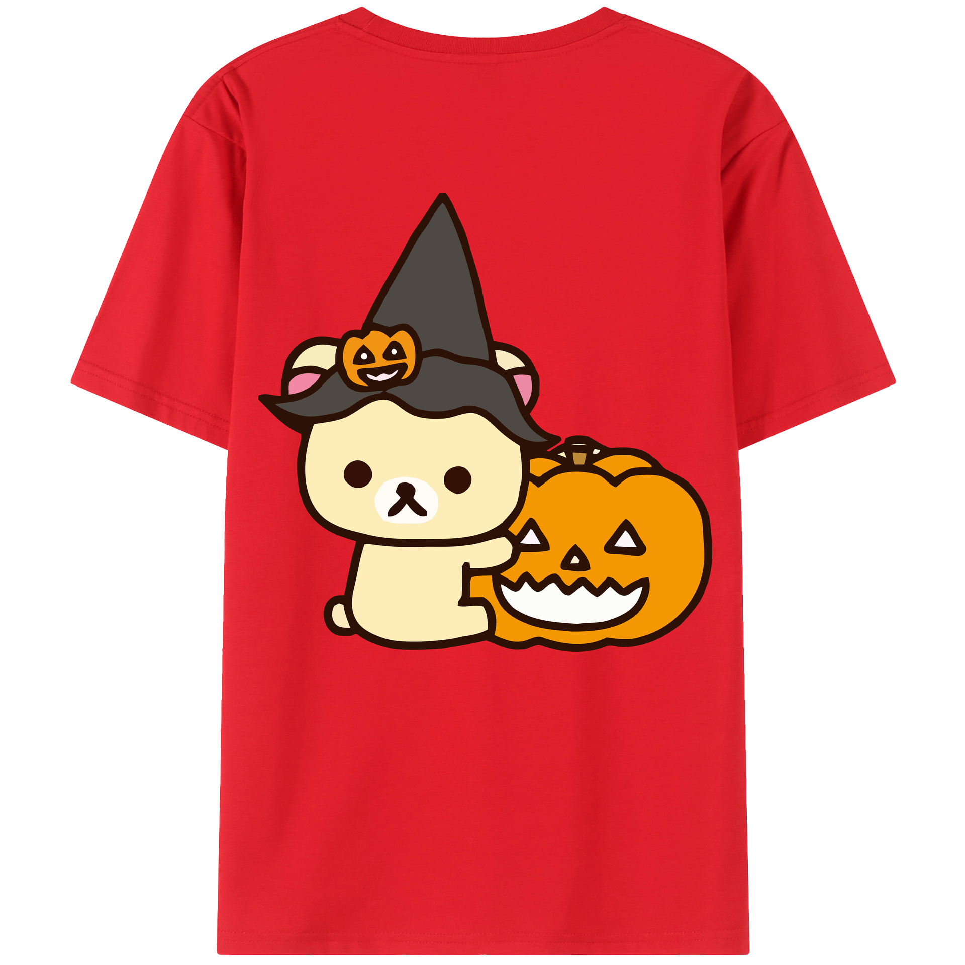 （画像用） リラックマ リラックマ キイロイトリ Rilakkuma Korilakkuma Kiiroitori 綿100％ メンズ半袖Tシャツ（バックプリント） 通気性