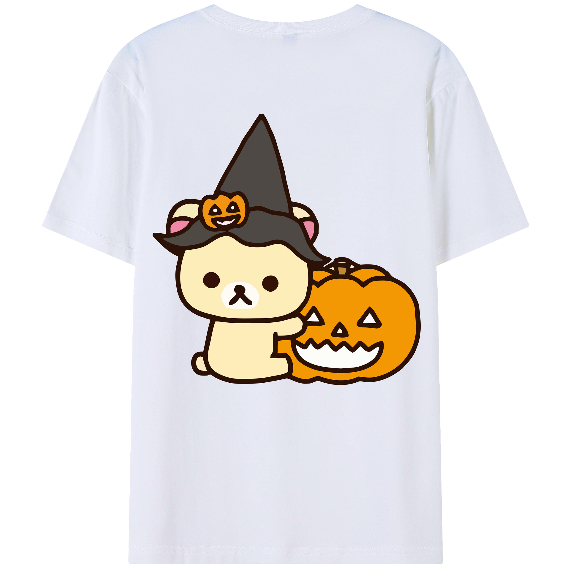（画像用） リラックマ リラックマ キイロイトリ Rilakkuma Korilakkuma Kiiroitori 綿100％ メンズ半袖Tシャツ（バックプリント） 通気性