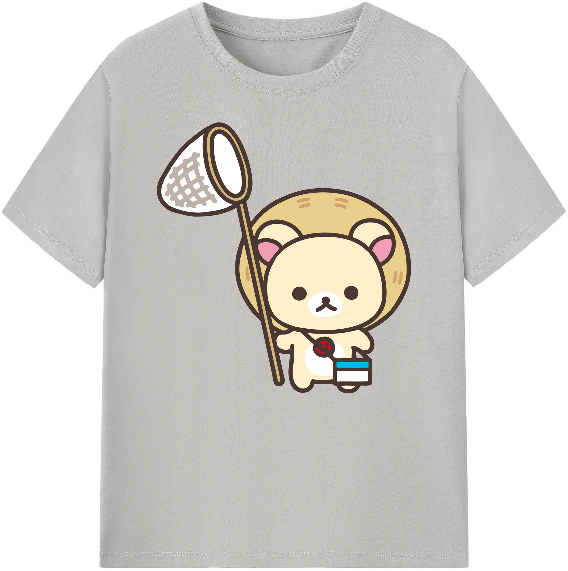 （画像用） リラックマ リラックマ キイロイトリ Rilakkuma Korilakkuma Kiiroitori 綿100％ メンズ半袖Tシャツ｜肌触りやわらか＆通気性