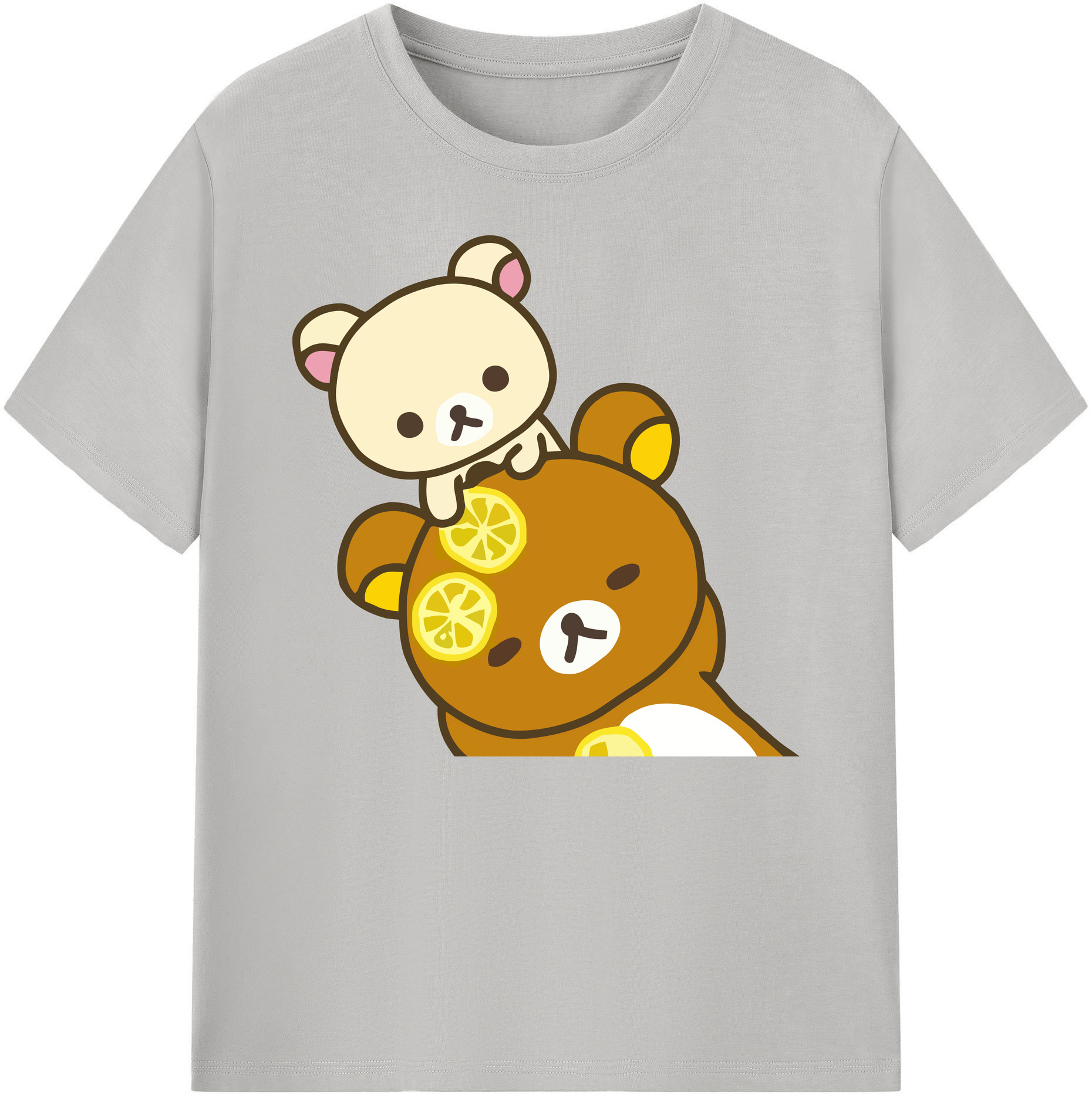（画像用） リラックマ リラックマ キイロイトリ Rilakkuma Korilakkuma Kiiroitori 綿100％ メンズ半袖Tシャツ｜肌触りやわらか＆通気性