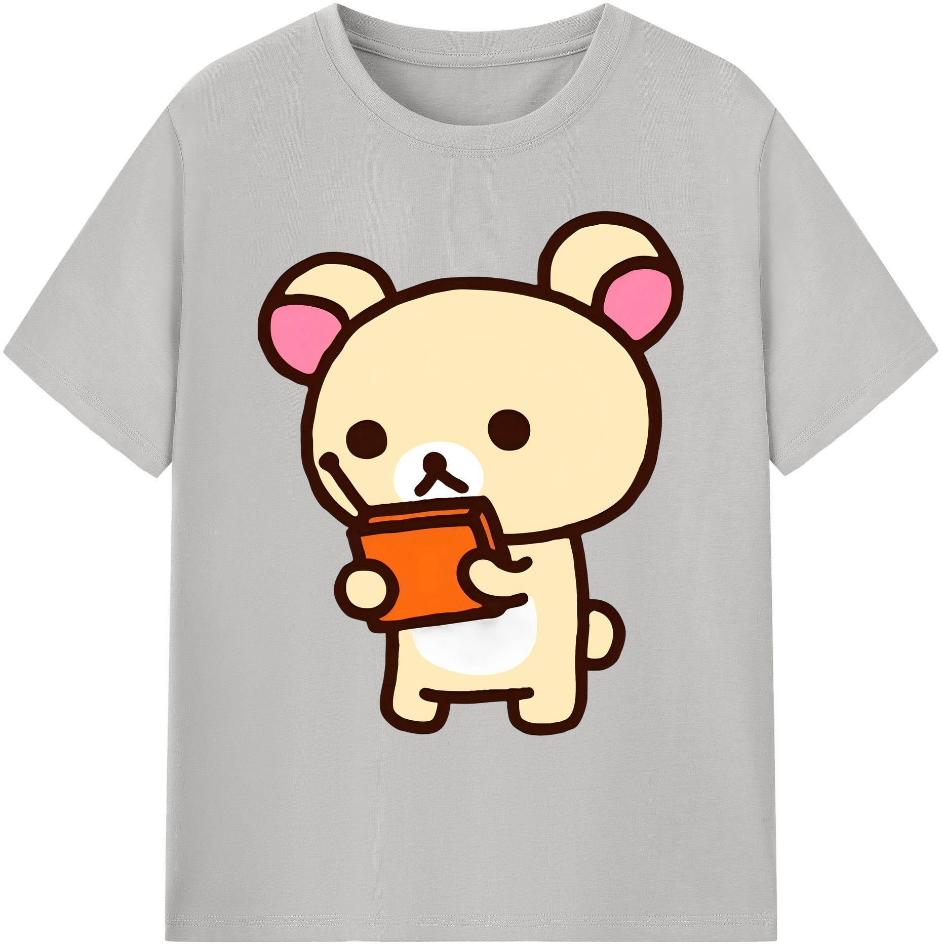（画像用） リラックマ リラックマ キイロイトリ Rilakkuma Korilakkuma Kiiroitori 綿100％ メンズ半袖Tシャツ｜肌触りやわらか＆通気性
