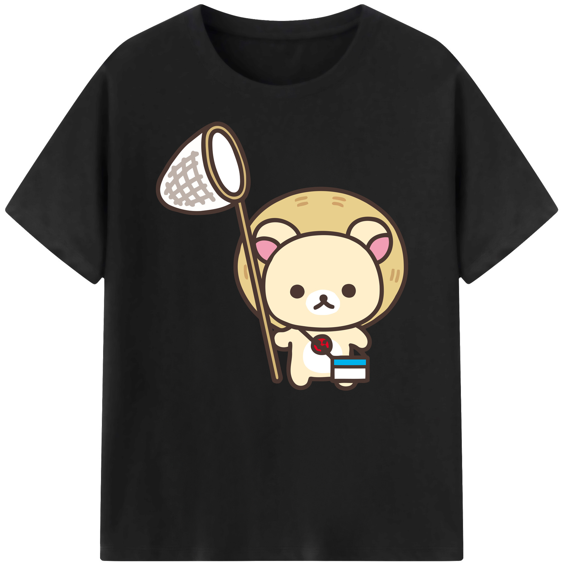 （画像用） リラックマ リラックマ キイロイトリ Rilakkuma Korilakkuma Kiiroitori 綿100％ メンズ半袖Tシャツ｜肌触りやわらか＆通気性