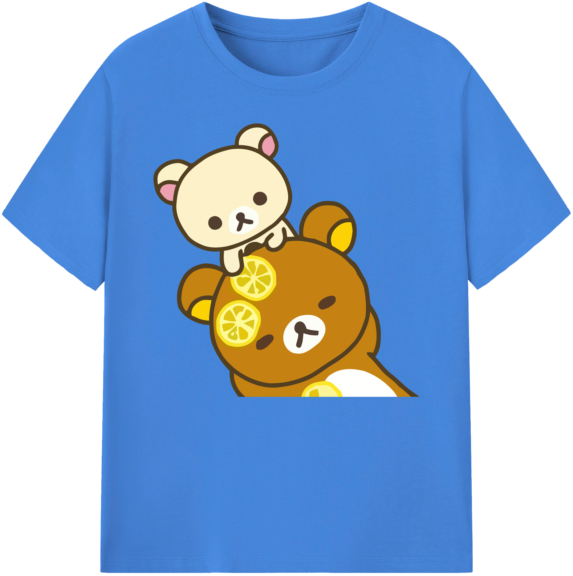 （画像用） リラックマ リラックマ キイロイトリ Rilakkuma Korilakkuma Kiiroitori 綿100％ メンズ半袖Tシャツ｜肌触りやわらか＆通気性