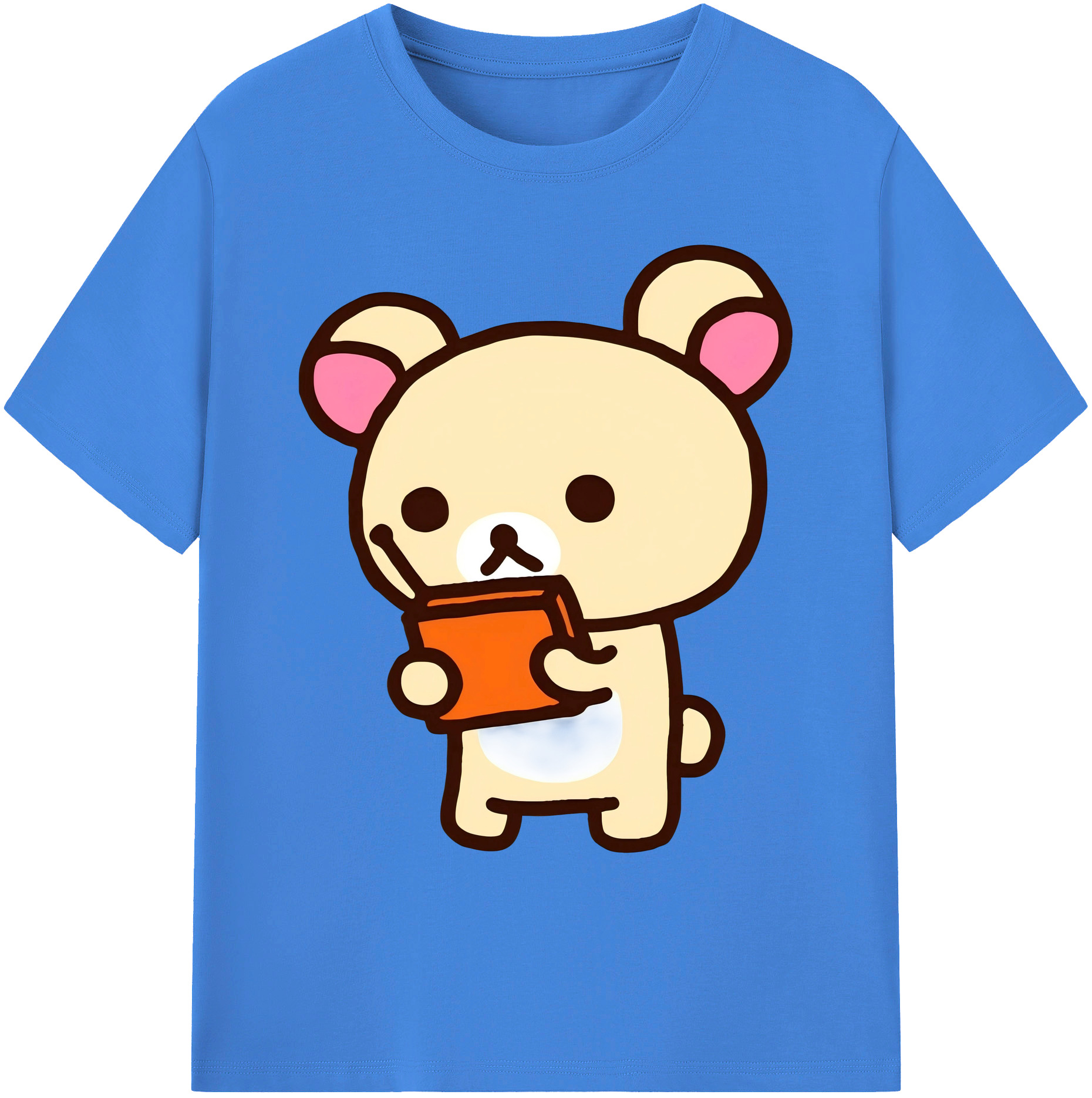 （画像用） リラックマ リラックマ キイロイトリ Rilakkuma Korilakkuma Kiiroitori 綿100％ メンズ半袖Tシャツ｜肌触りやわらか＆通気性