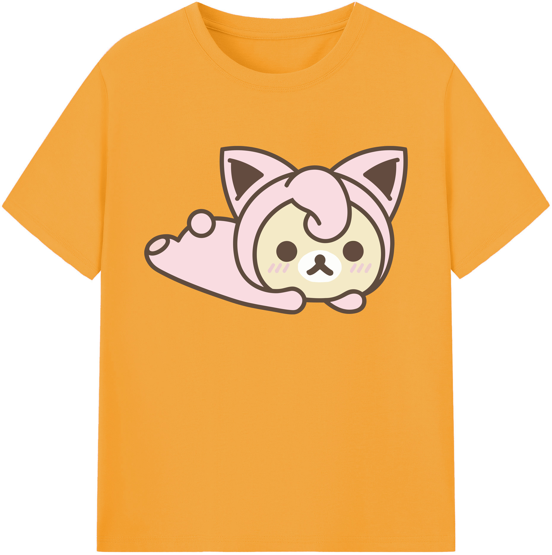 （画像用） リラックマ リラックマ キイロイトリ Rilakkuma Korilakkuma Kiiroitori 綿100％ メンズ半袖Tシャツ｜肌触りやわらか＆通気性