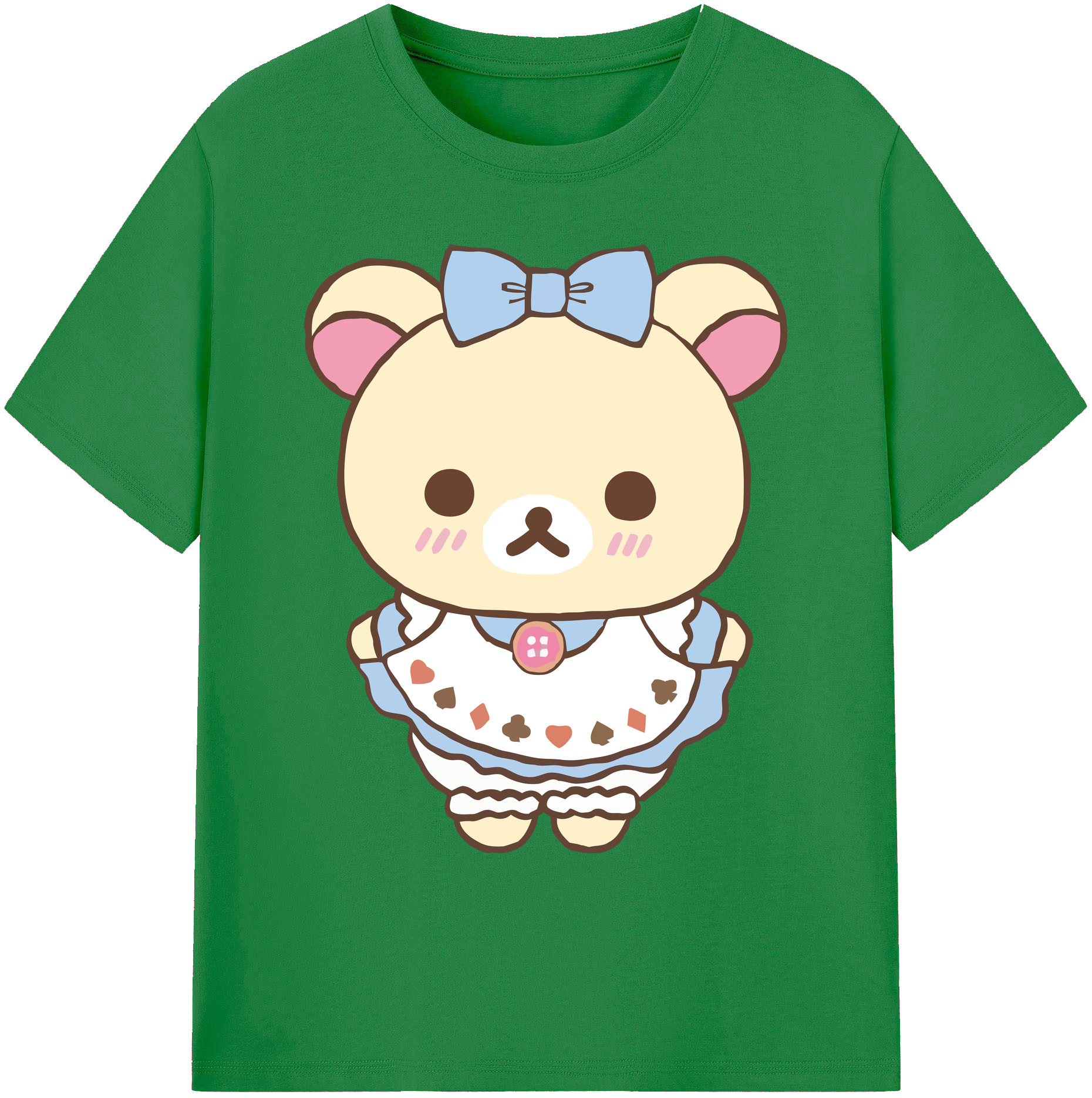 （画像用） リラックマ リラックマ キイロイトリ Rilakkuma Korilakkuma Kiiroitori 綿100％ メンズ半袖Tシャツ｜肌触りやわらか＆通気性