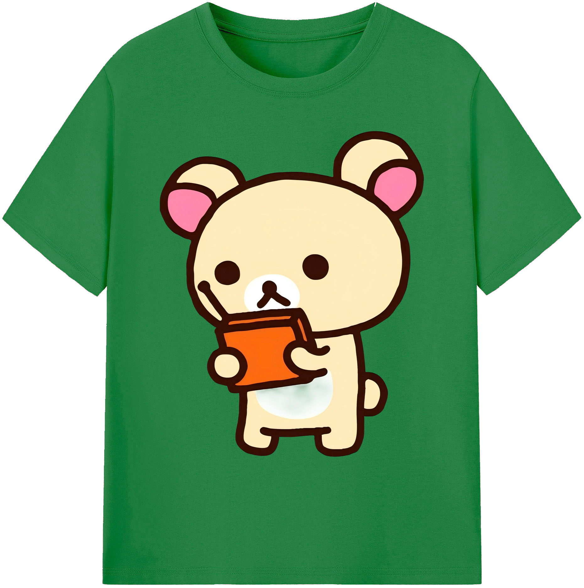 （画像用） リラックマ リラックマ キイロイトリ Rilakkuma Korilakkuma Kiiroitori 綿100％ メンズ半袖Tシャツ｜肌触りやわらか＆通気性