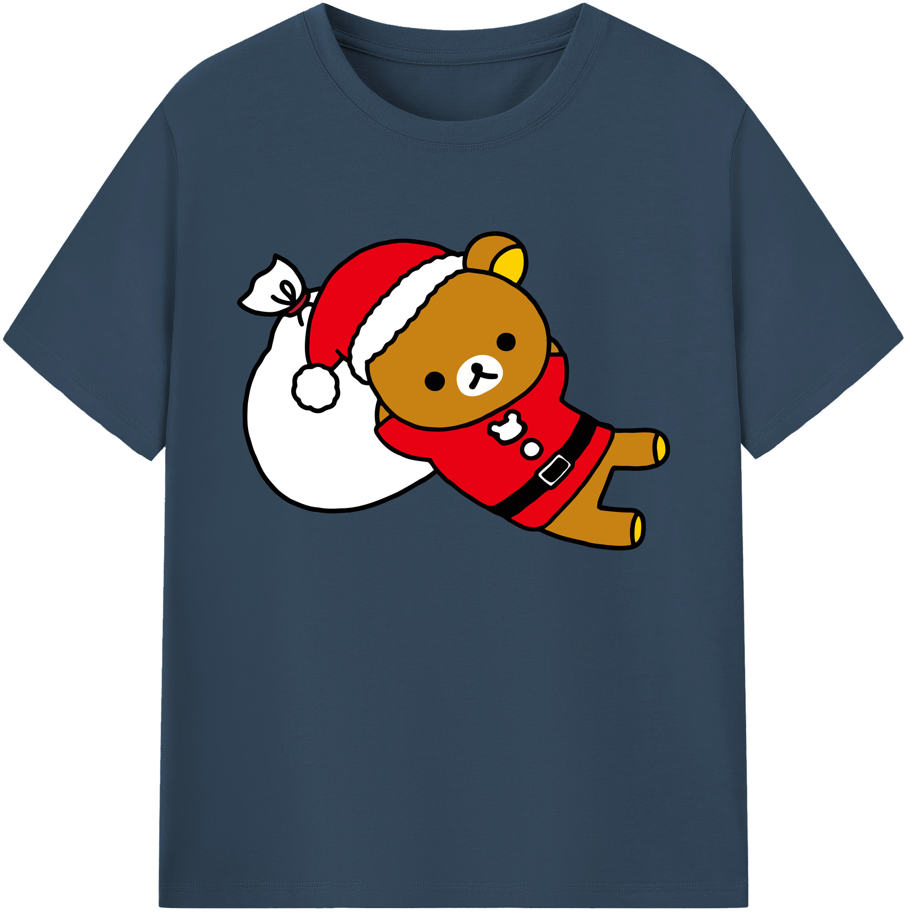 （画像用） リラックマ リラックマ キイロイトリ Rilakkuma Korilakkuma Kiiroitori 綿100％ メンズ半袖Tシャツ｜肌触りやわらか＆通気性