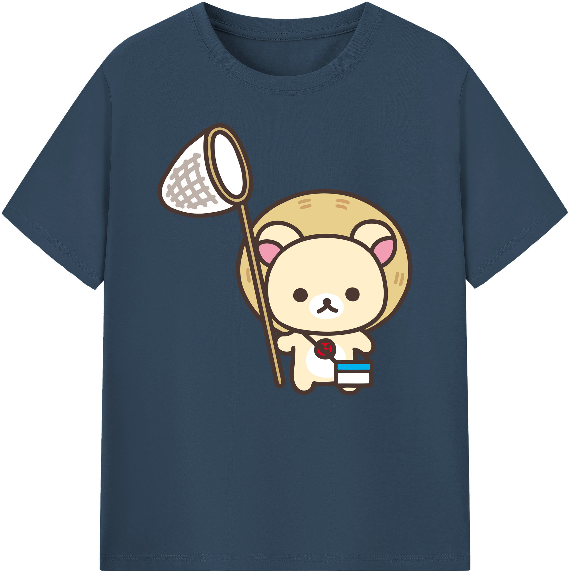 （画像用） リラックマ リラックマ キイロイトリ Rilakkuma Korilakkuma Kiiroitori 綿100％ メンズ半袖Tシャツ｜肌触りやわらか＆通気性