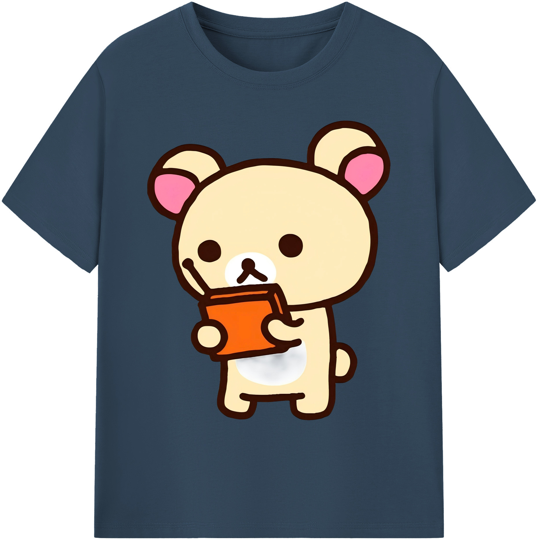 （画像用） リラックマ リラックマ キイロイトリ Rilakkuma Korilakkuma Kiiroitori 綿100％ メンズ半袖Tシャツ｜肌触りやわらか＆通気性