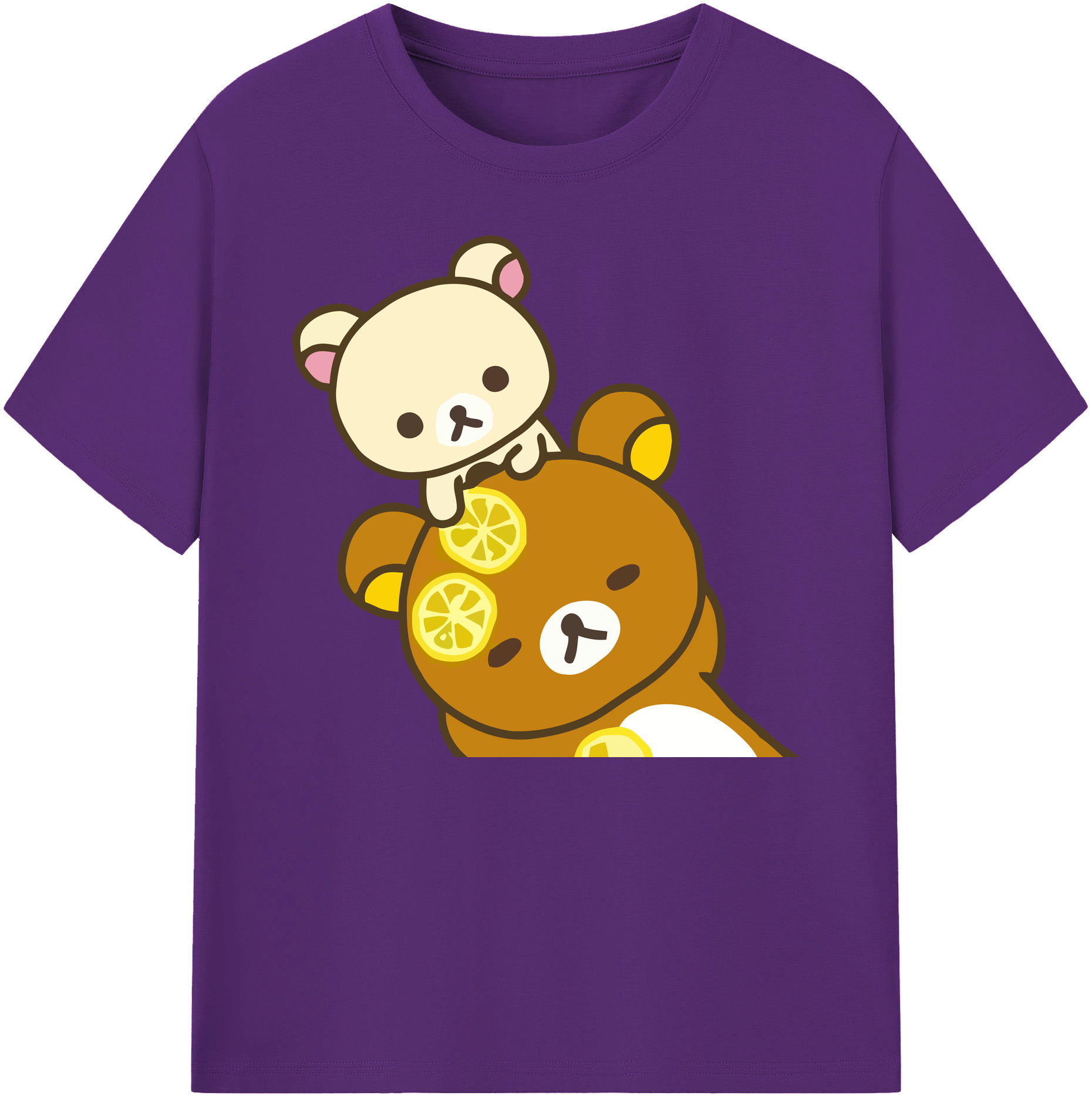 （画像用） リラックマ リラックマ キイロイトリ Rilakkuma Korilakkuma Kiiroitori 綿100％ メンズ半袖Tシャツ｜肌触りやわらか＆通気性