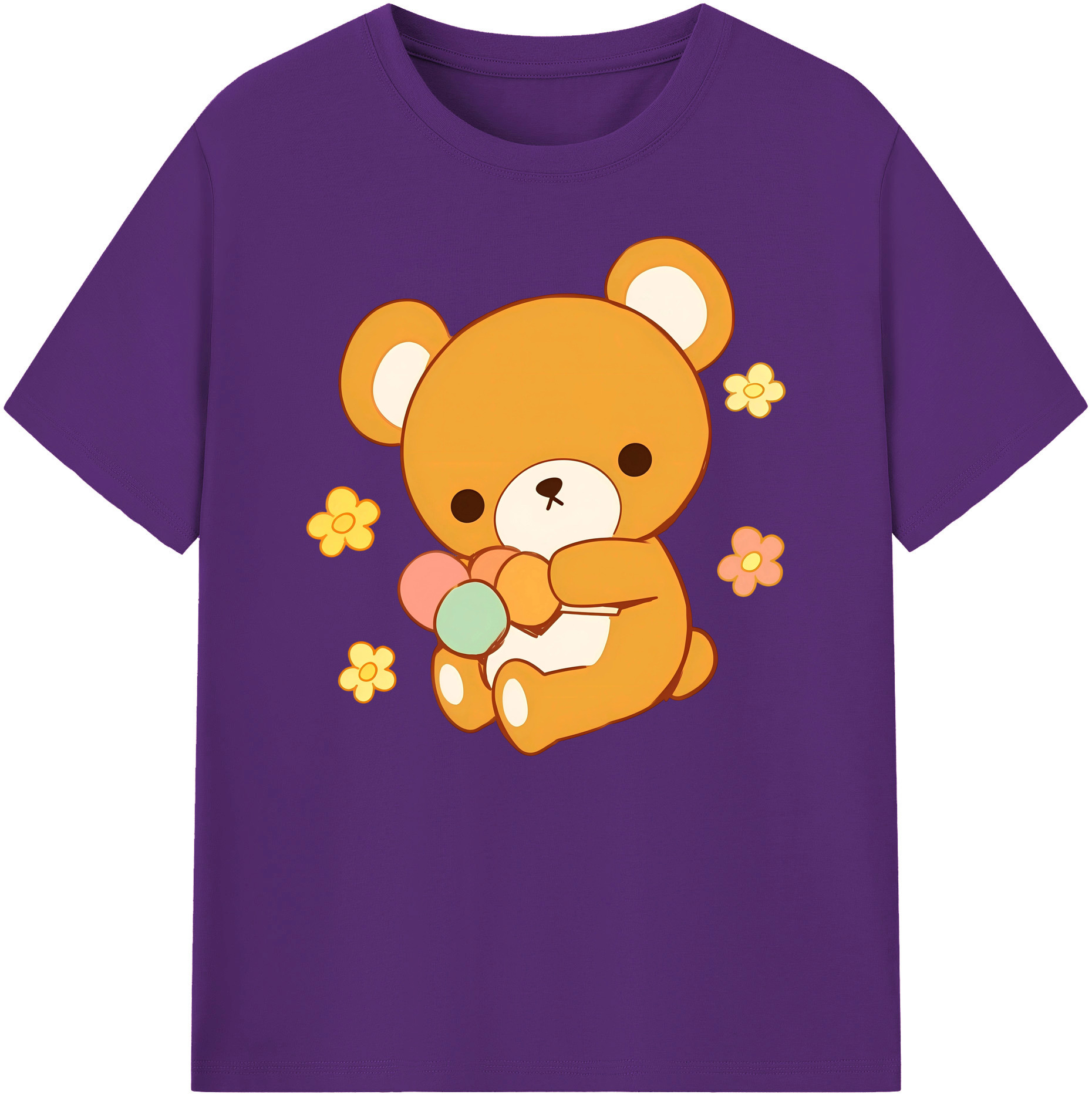 （画像用） リラックマ リラックマ キイロイトリ Rilakkuma Korilakkuma Kiiroitori 綿100％ メンズ半袖Tシャツ｜肌触りやわらか＆通気性