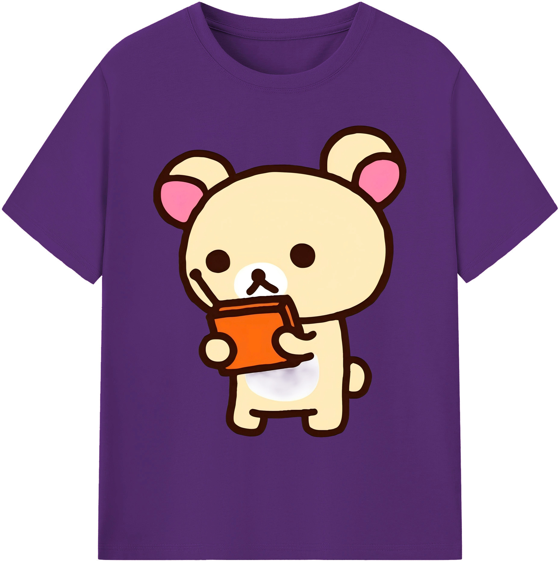 （画像用） リラックマ リラックマ キイロイトリ Rilakkuma Korilakkuma Kiiroitori 綿100％ メンズ半袖Tシャツ｜肌触りやわらか＆通気性