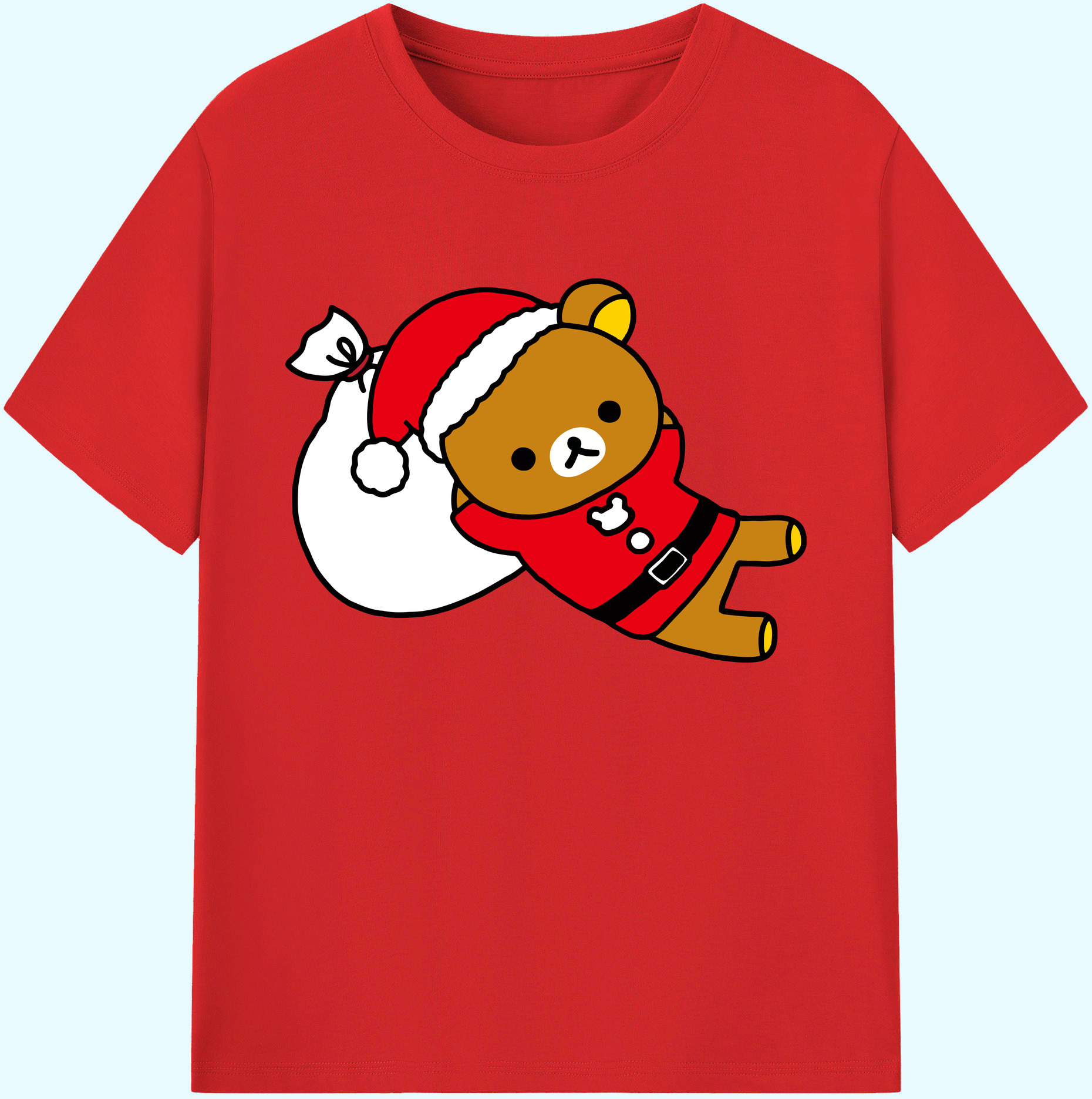 （画像用） リラックマ リラックマ キイロイトリ Rilakkuma Korilakkuma Kiiroitori 綿100％ メンズ半袖Tシャツ｜肌触りやわらか＆通気性
