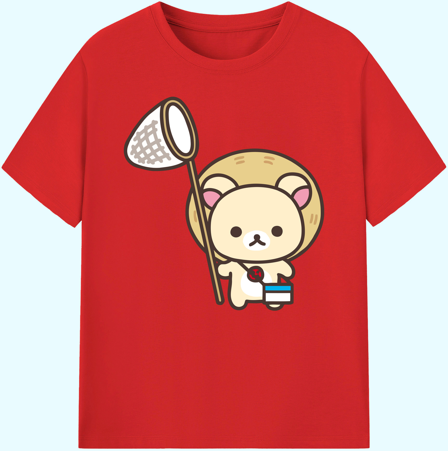 （画像用） リラックマ リラックマ キイロイトリ Rilakkuma Korilakkuma Kiiroitori 綿100％ メンズ半袖Tシャツ｜肌触りやわらか＆通気性