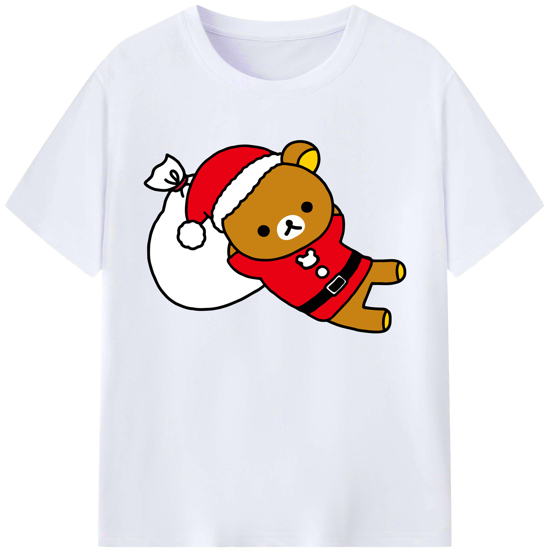 （画像用） リラックマ リラックマ キイロイトリ Rilakkuma Korilakkuma Kiiroitori 綿100％ メンズ半袖Tシャツ｜肌触りやわらか＆通気性