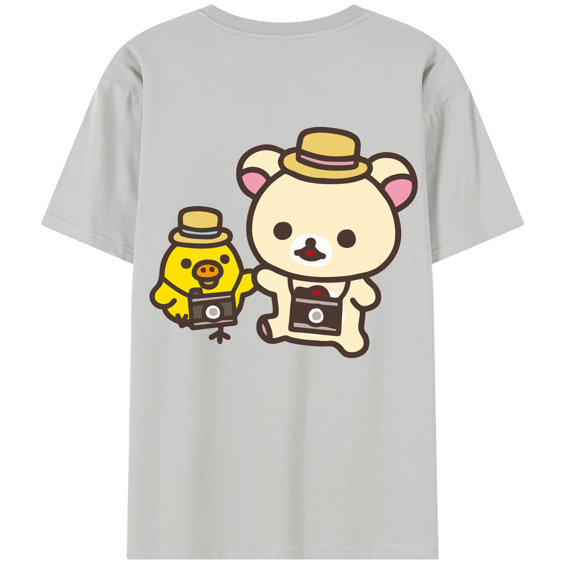 （画像用） リラックマ リラックマ キイロイトリ Rilakkuma Korilakkuma Kiiroitori レディース半袖Tシャツ(バックプリント)
