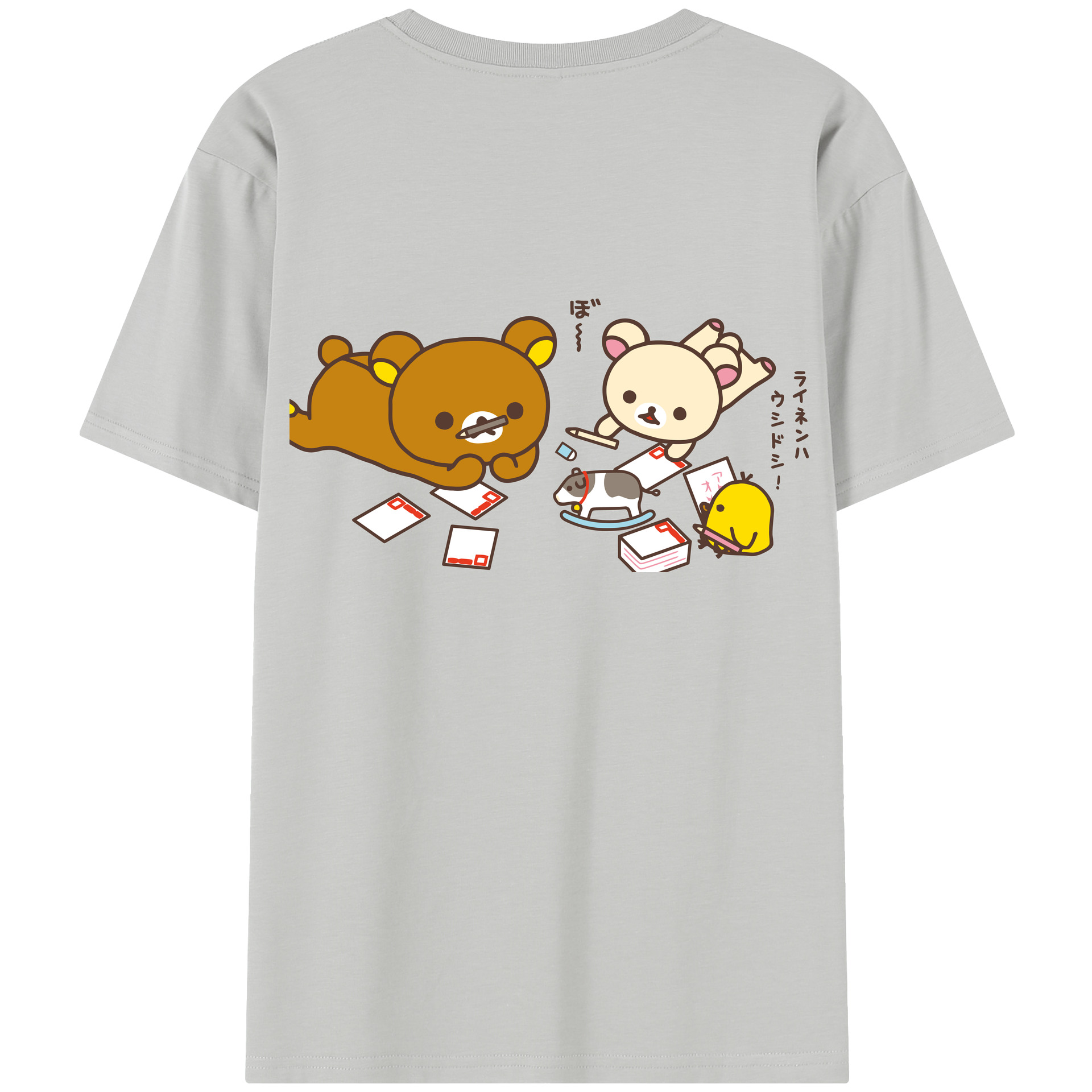 （画像用） リラックマ リラックマ キイロイトリ Rilakkuma Korilakkuma Kiiroitori レディース半袖Tシャツ(バックプリント)